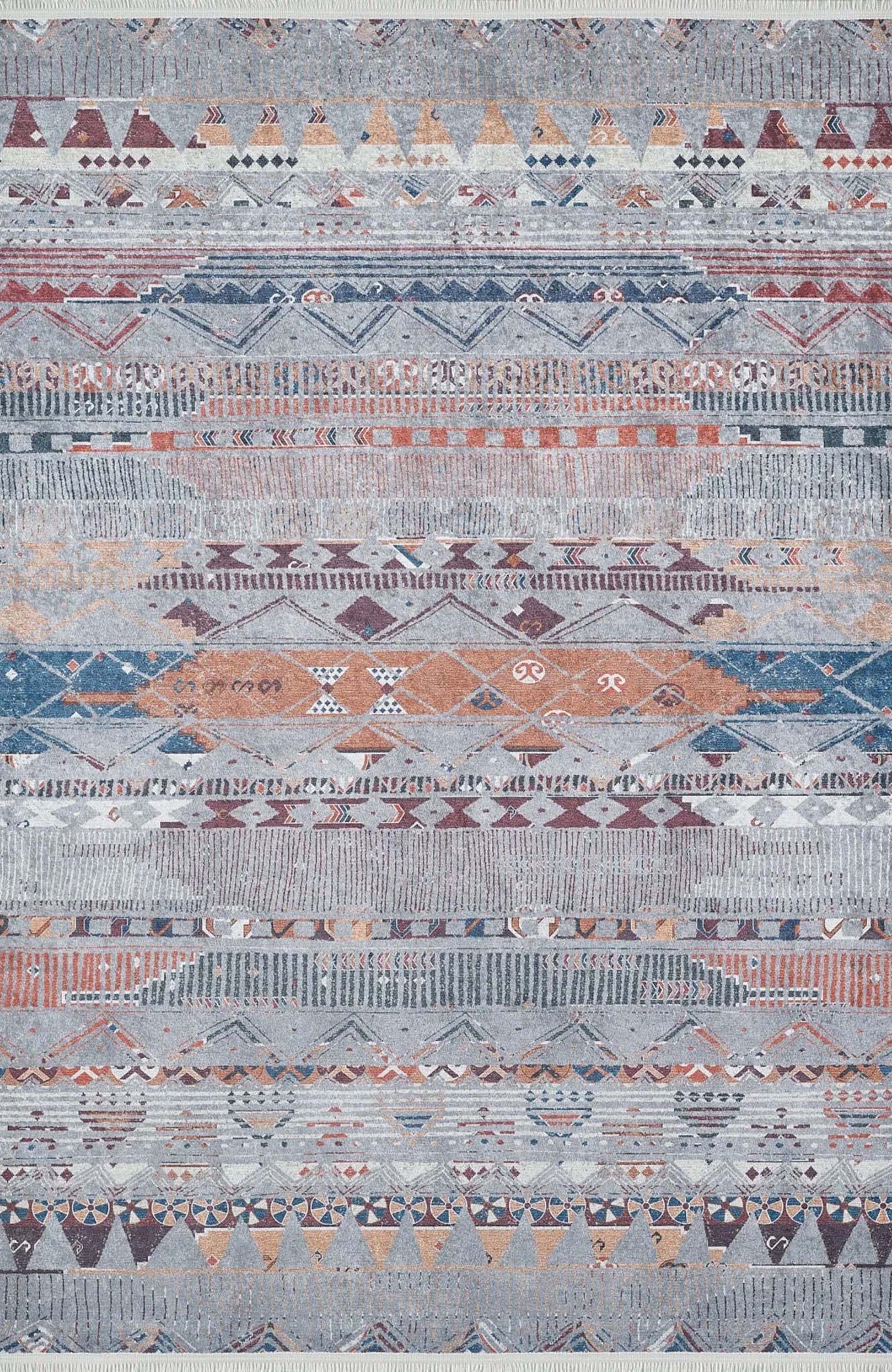 Lupa Turkish Kilim Gray Beige Rug