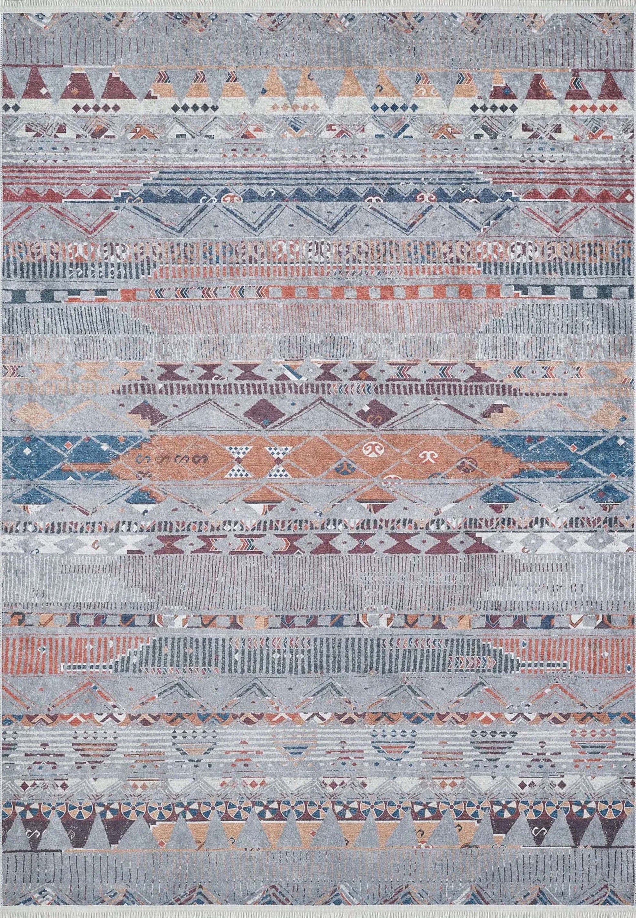 Lupa Turkish Kilim Gray Beige Rug