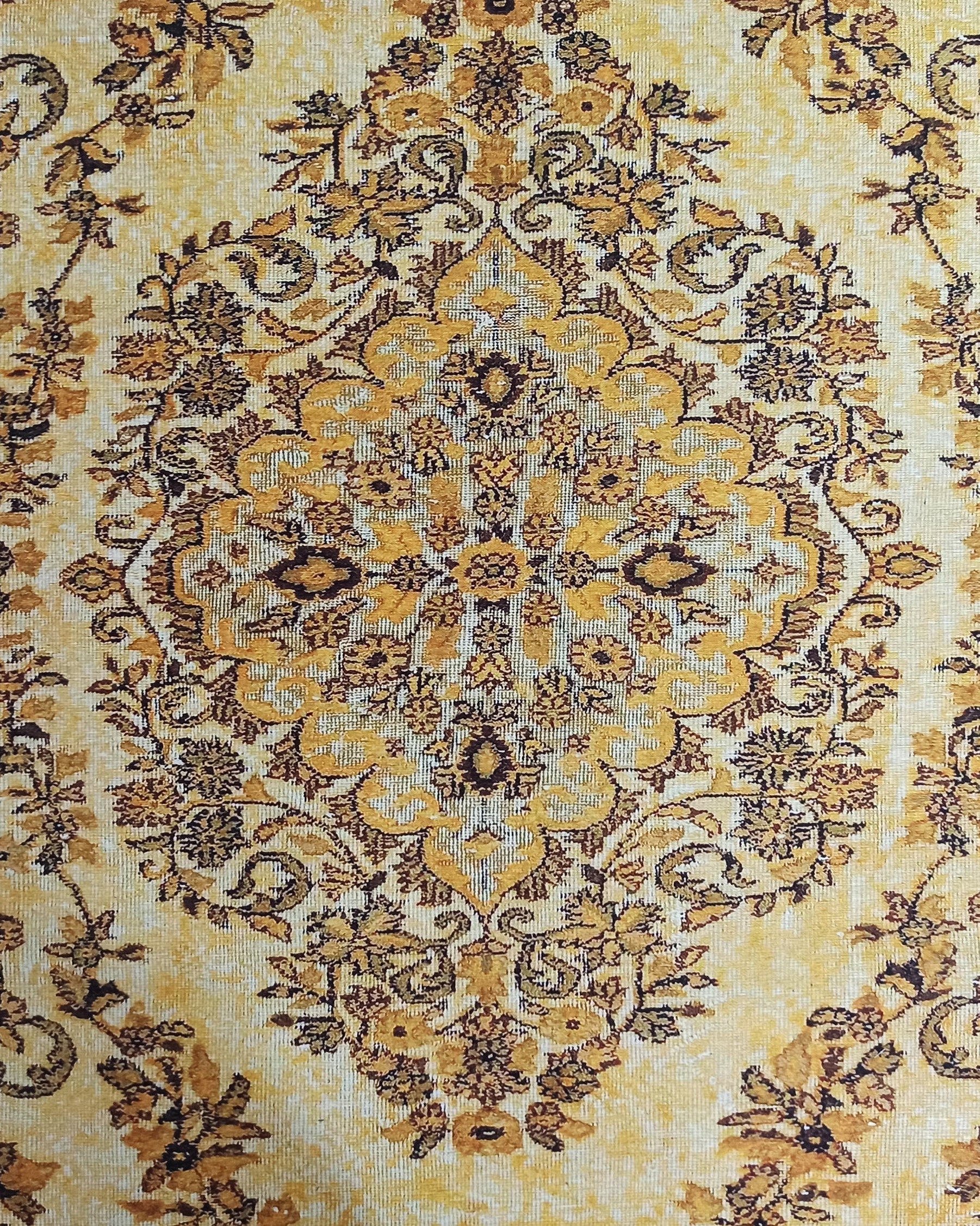 Lydia Rug Turkish faded yellow & Black Rug
