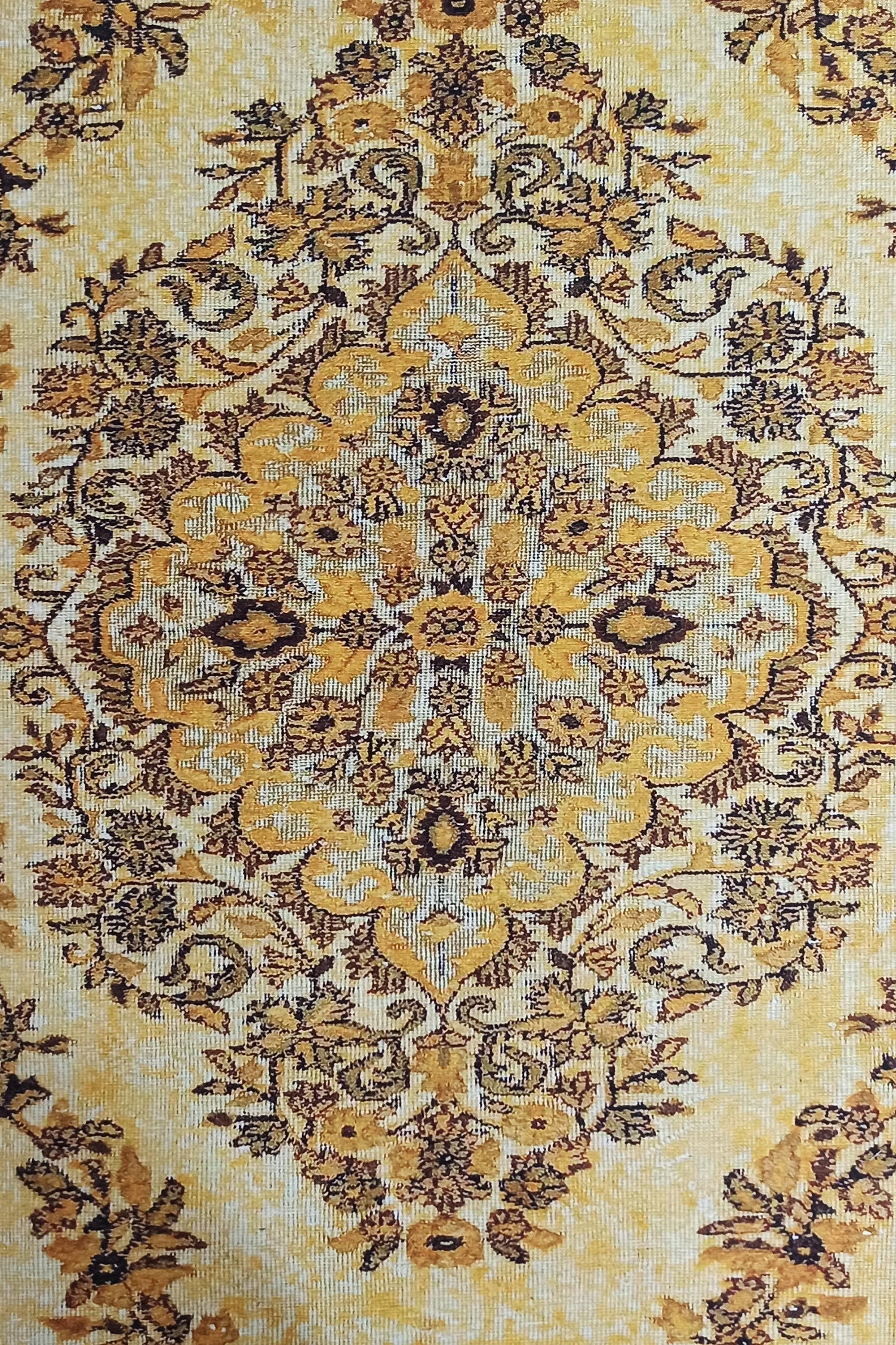 Lydia Rug Turkish faded yellow & Black Rug