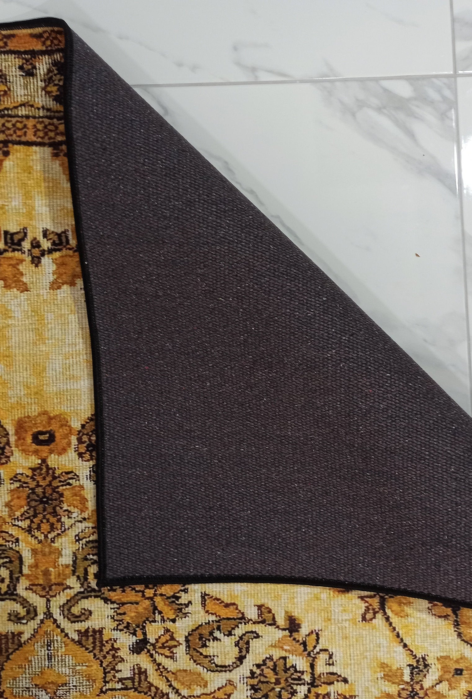 Lydia Rug Turkish faded yellow & Black Rug