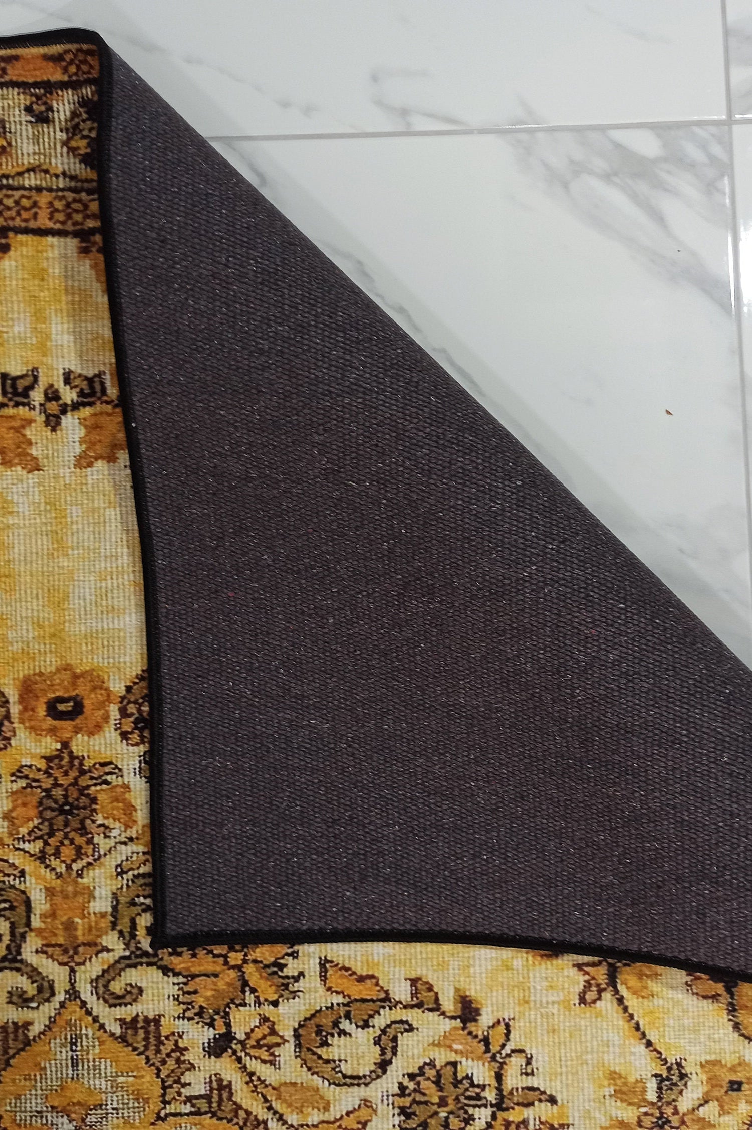 Lydia Rug Turkish faded yellow & Black Rug