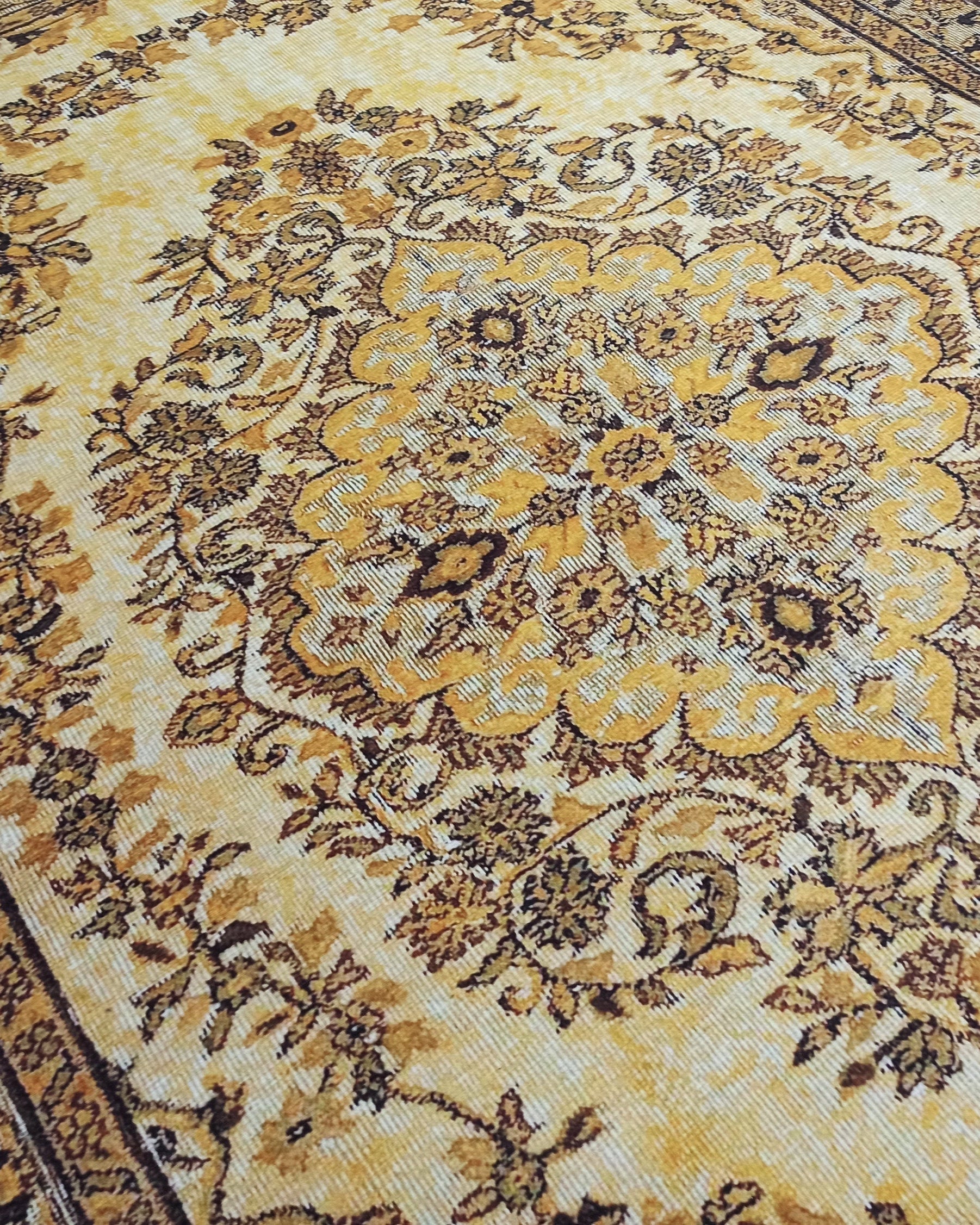 Lydia Rug Turkish faded yellow & Black Rug
