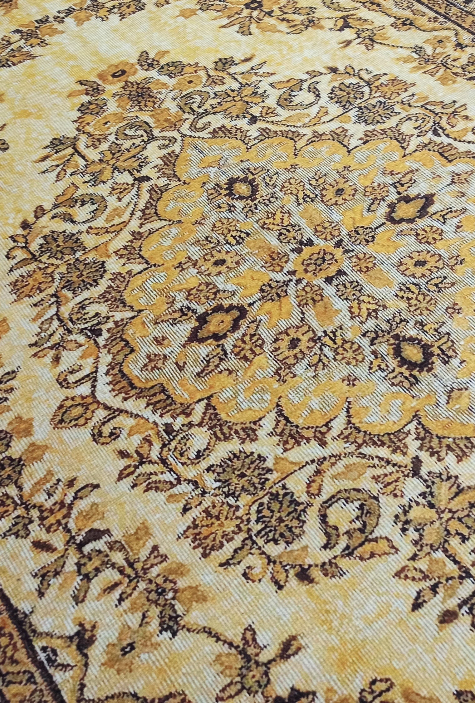 Lydia Rug Turkish faded yellow & Black Rug
