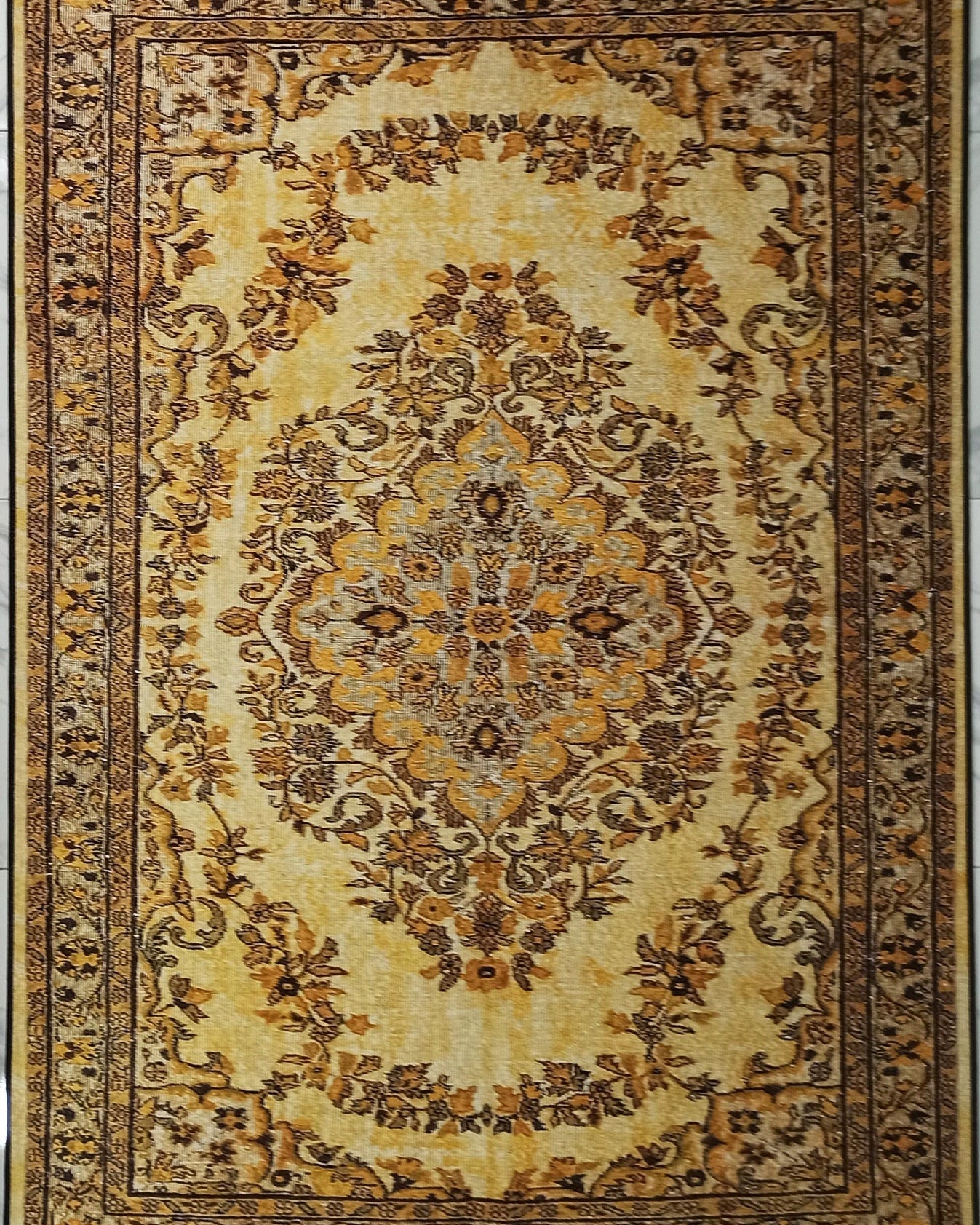 Lydia Rug Turkish faded yellow & Black Rug