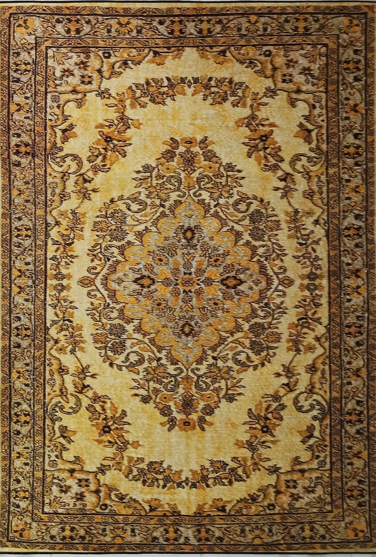 Lydia Rug Turkish faded yellow & Black Rug