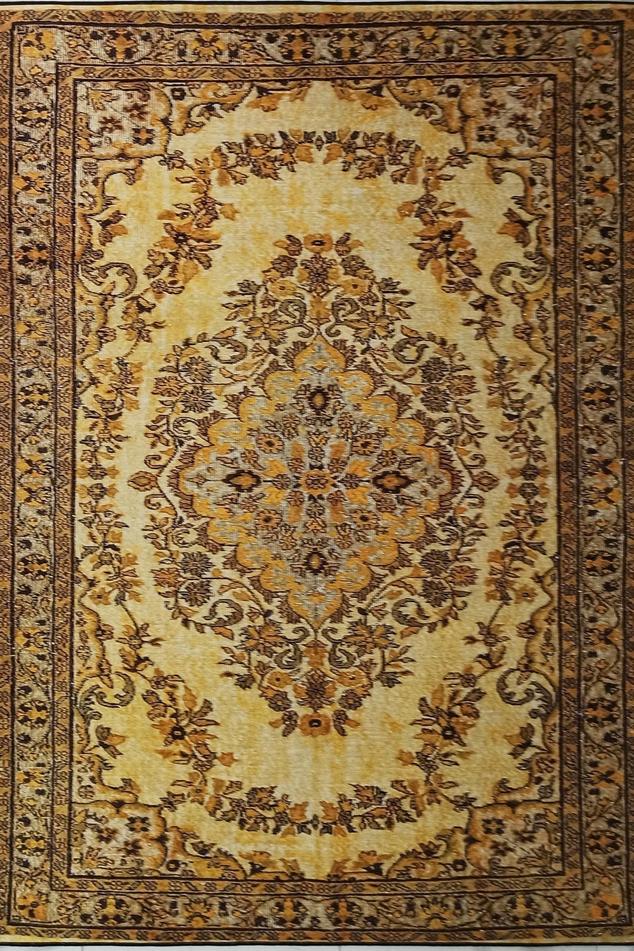 Lydia Rug Turkish faded yellow & Black Rug