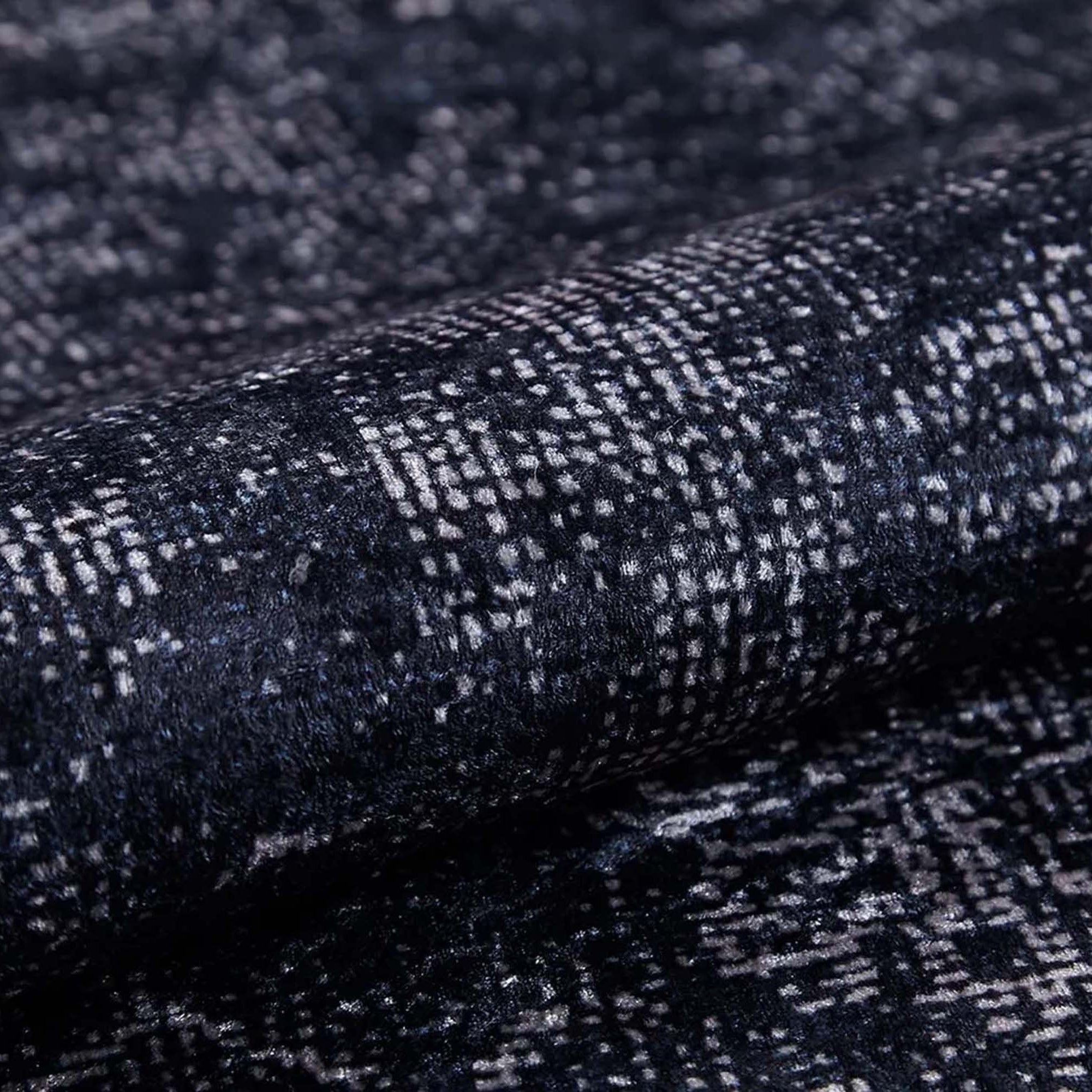 Magna Turkish White Floral Black Rug