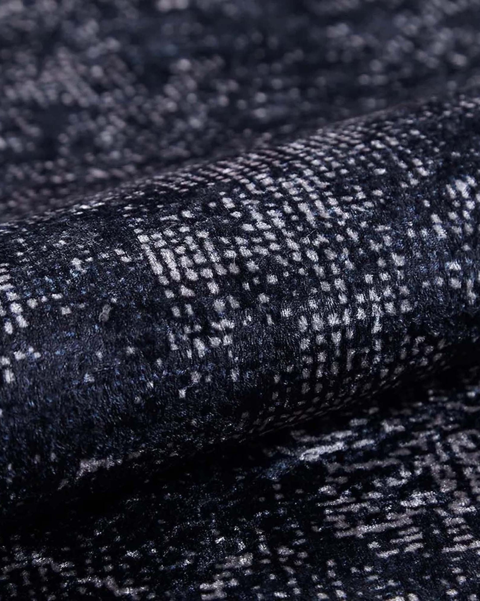 Magna Turkish White Floral Black Rug