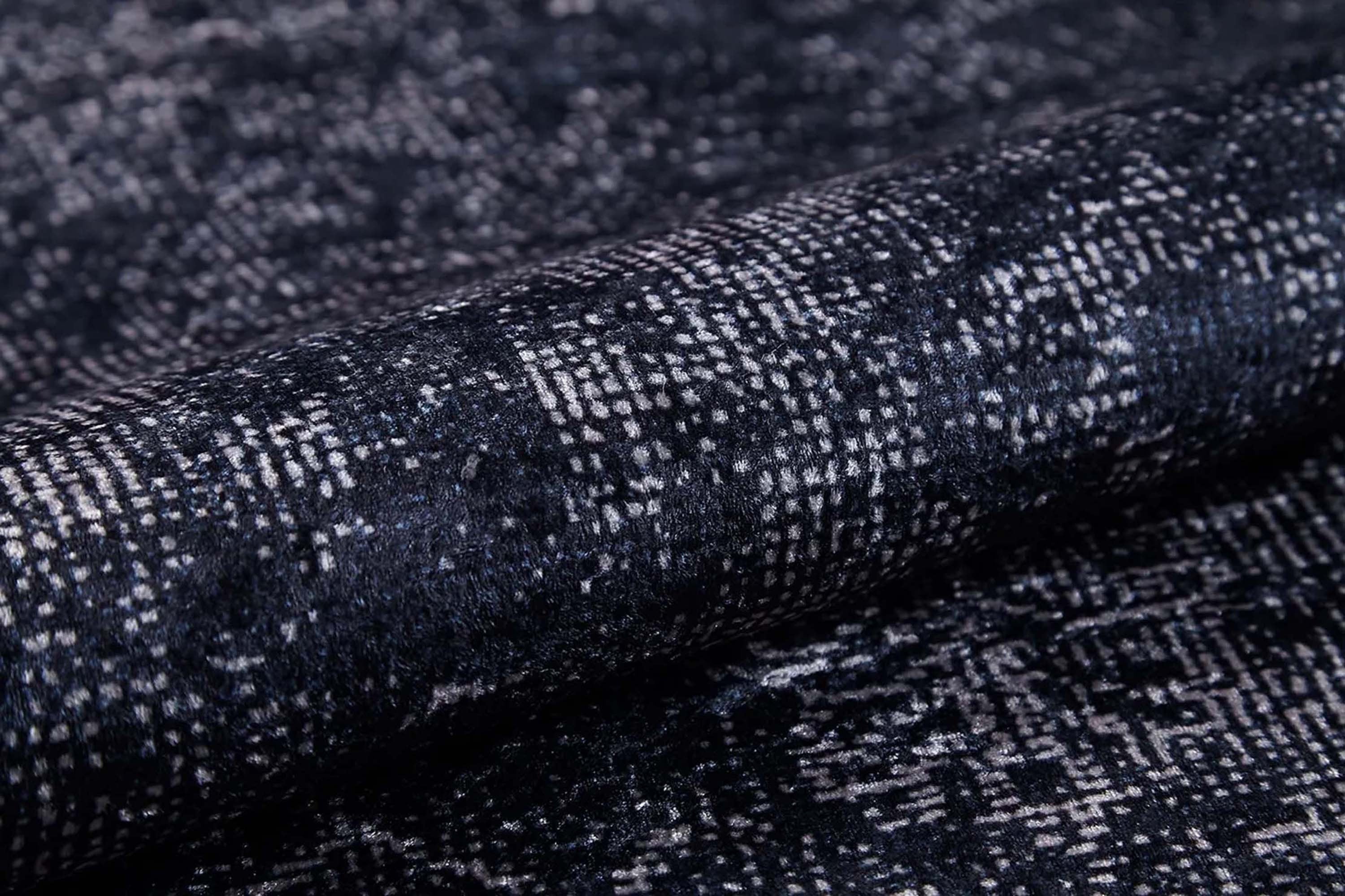 Magna Turkish White Floral Black Rug