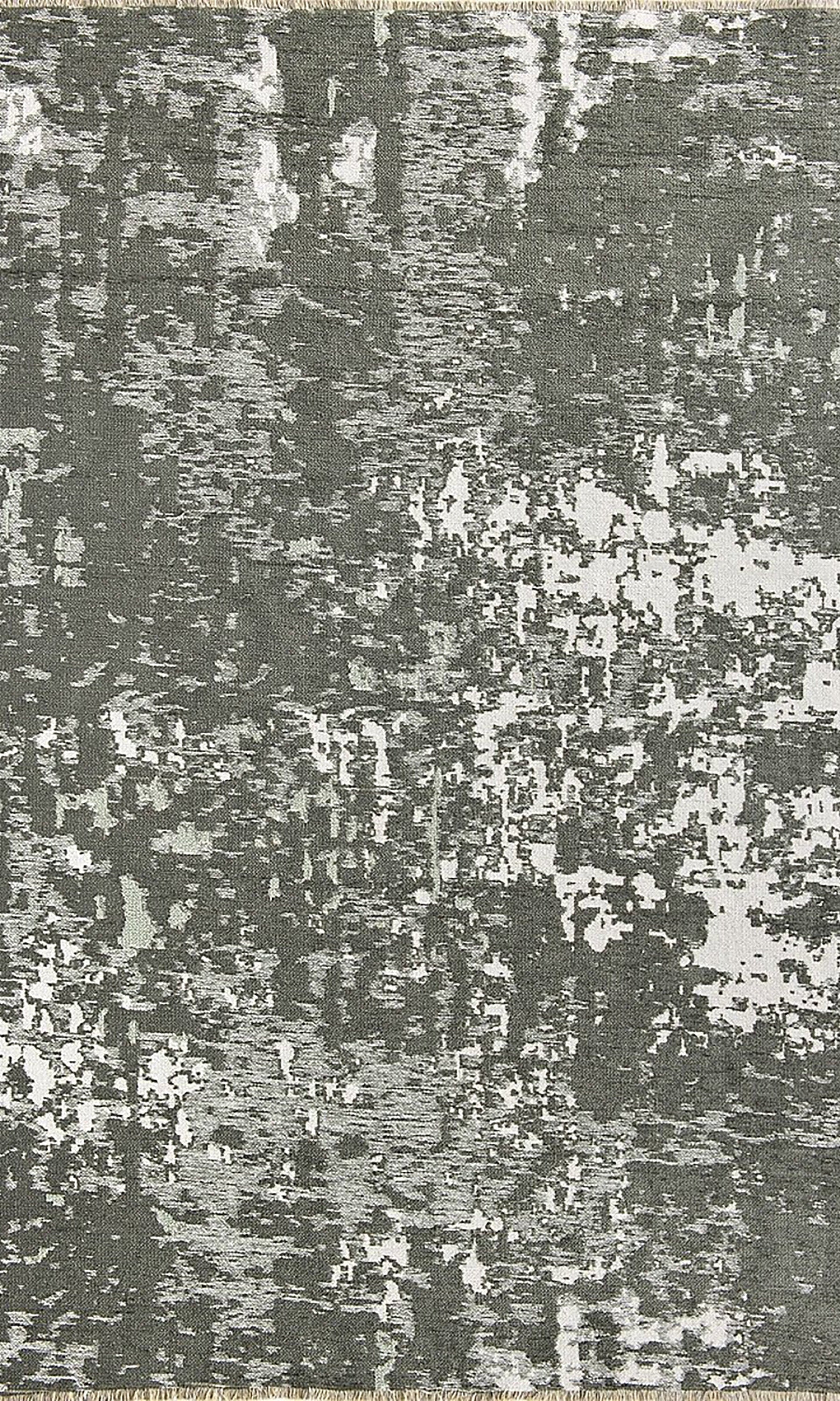 Maka Rug Abstract Kilim Reversible Gray Beige Runner