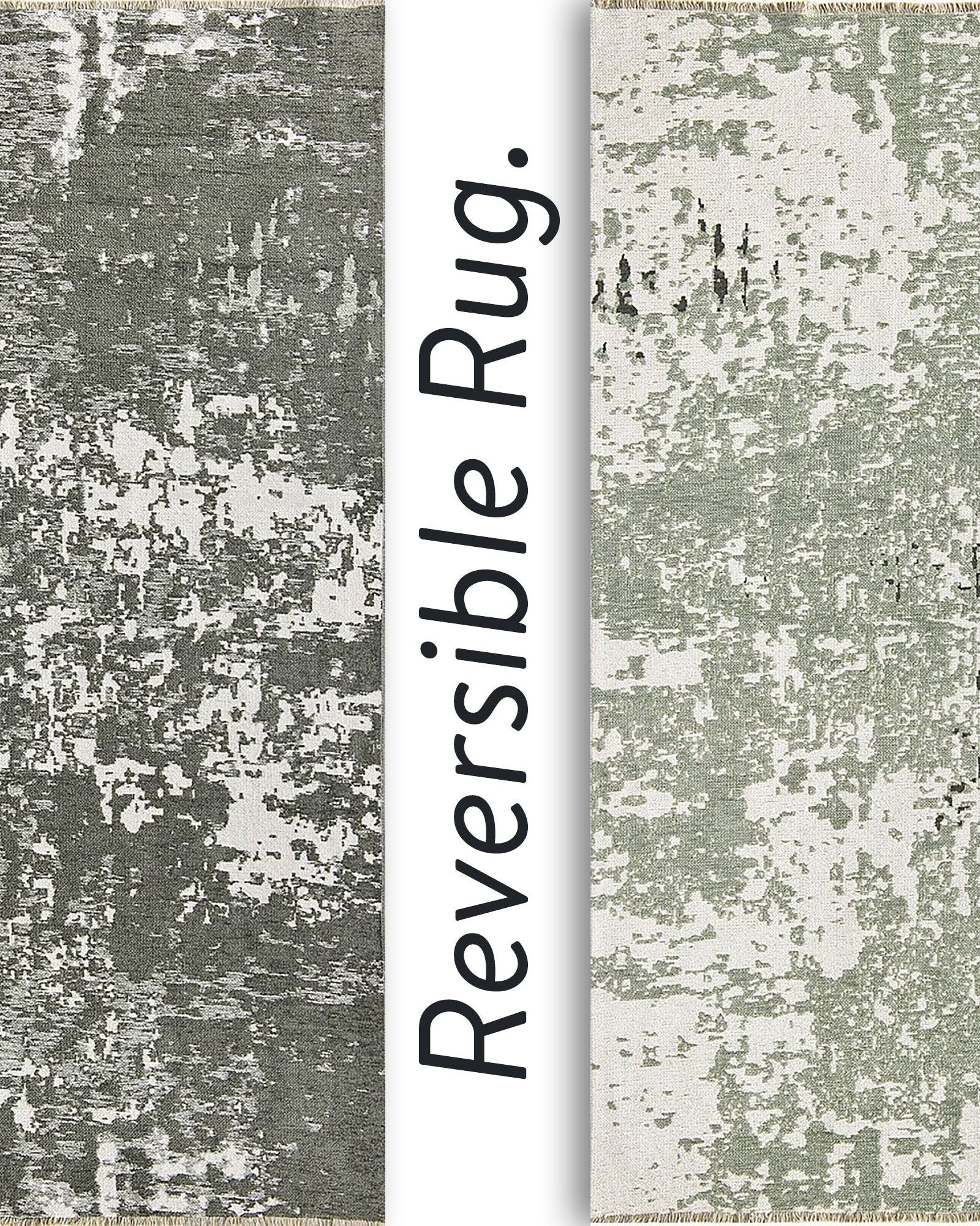 Maka Rug Abstract Kilim Reversible Gray Beige Runner