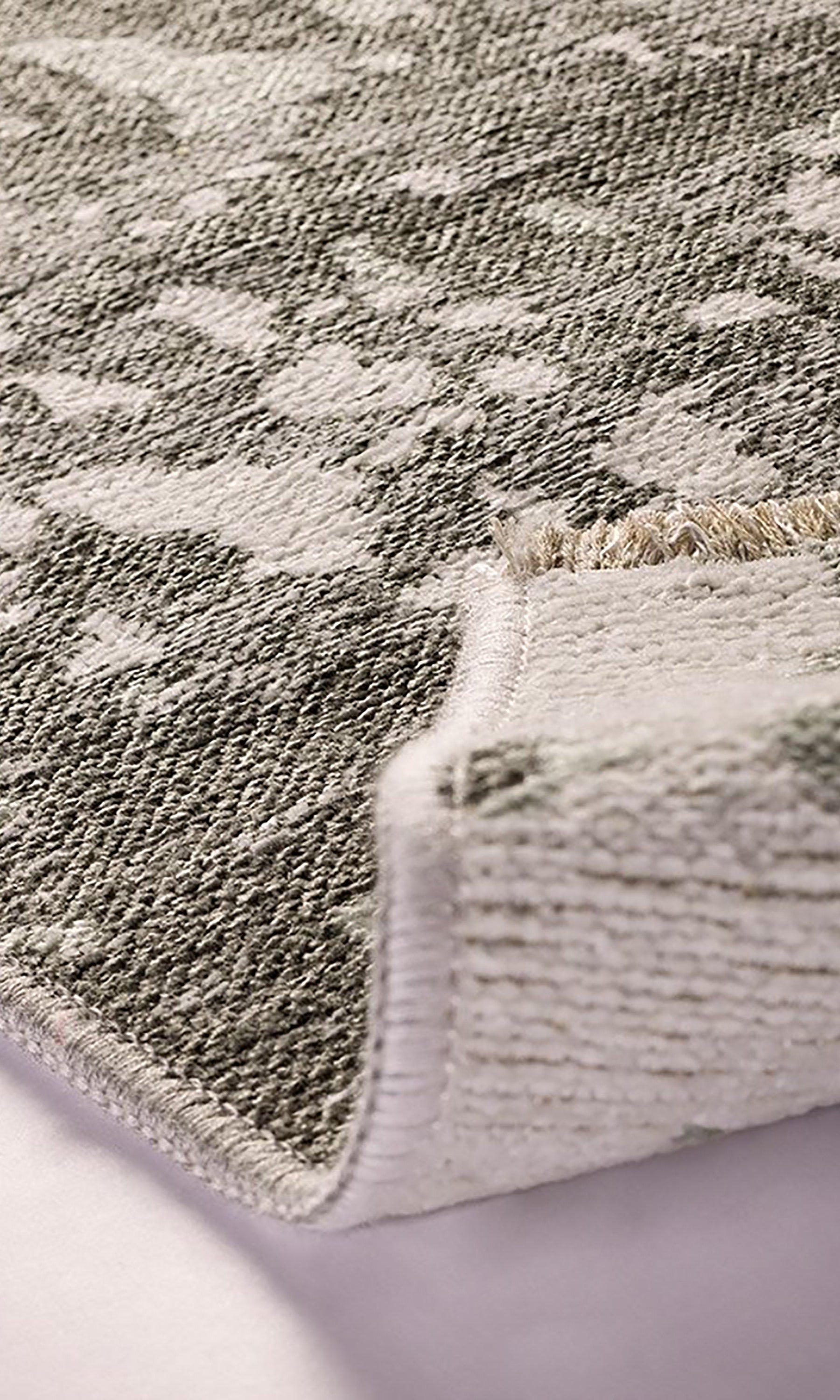 Maka Rug Abstract Kilim Reversible Gray Beige Runner