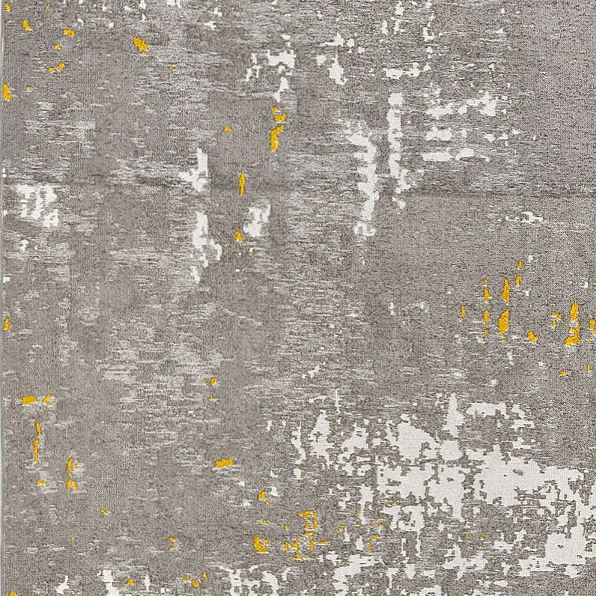 Maka Runner Abstract Kilim Gray Yellow Runner