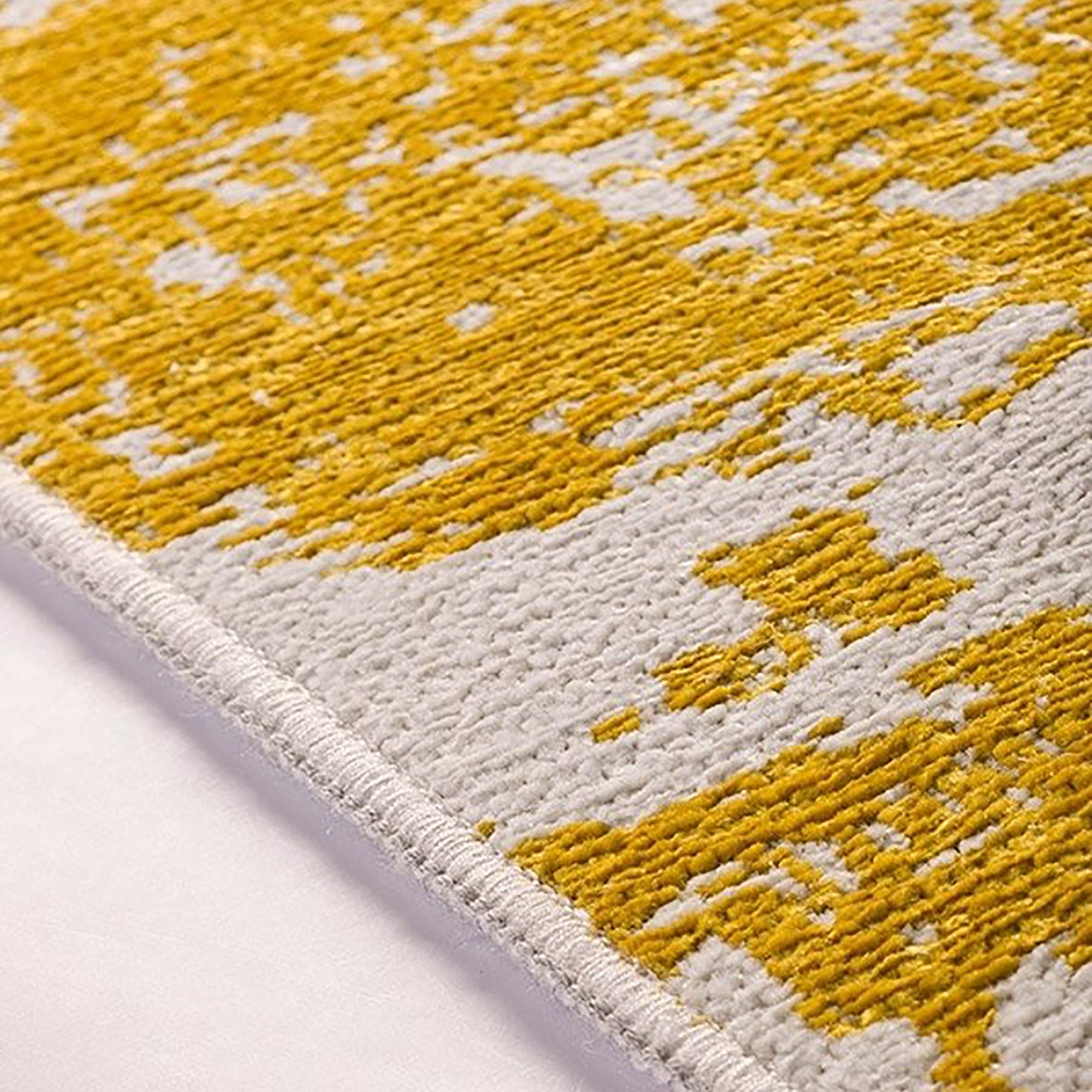Maka Runner Abstract Kilim Gray Yellow Runner