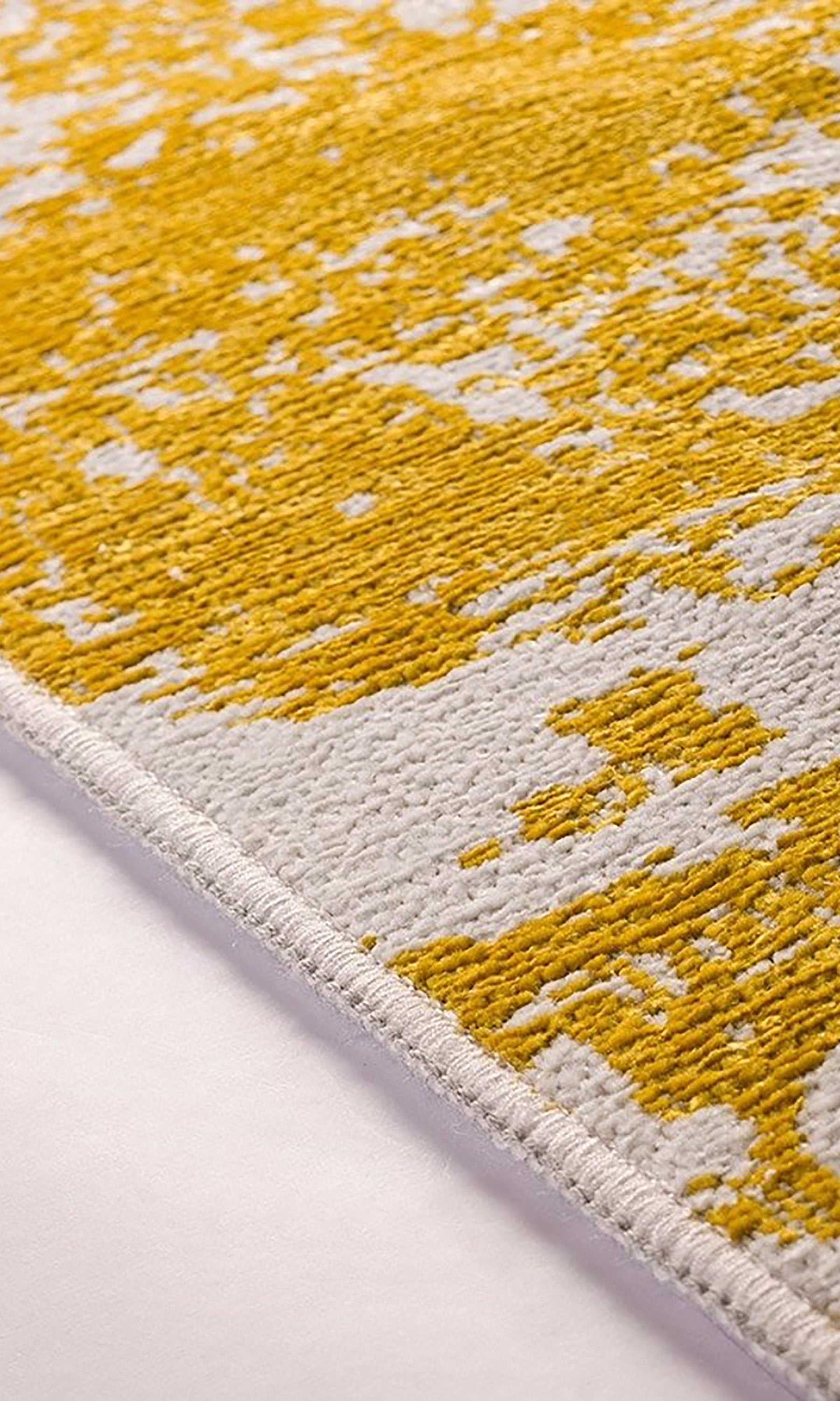 Maka Runner Abstract Kilim Gray Yellow Runner