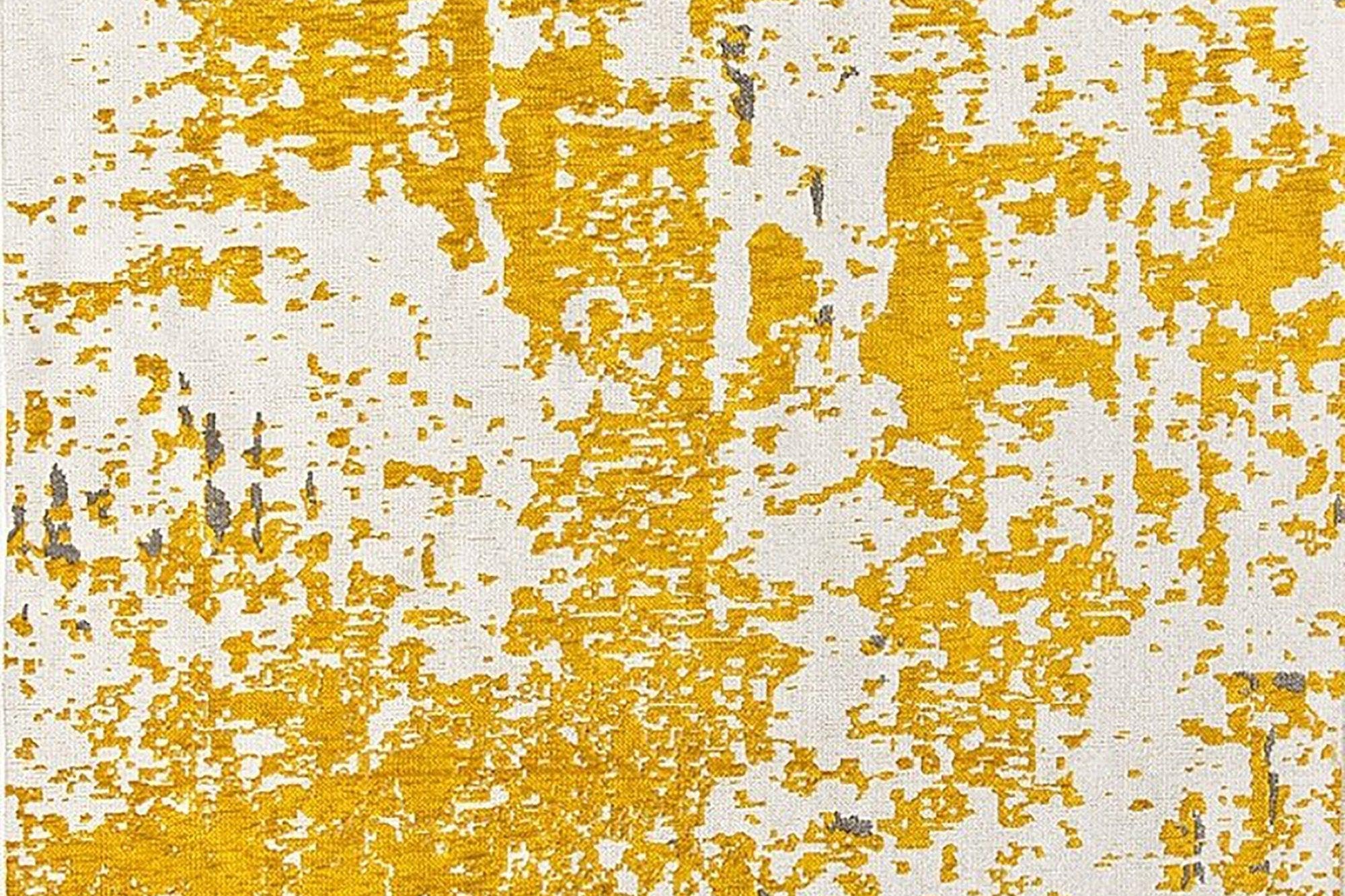 Maka Runner Abstract Kilim Gray Yellow Runner