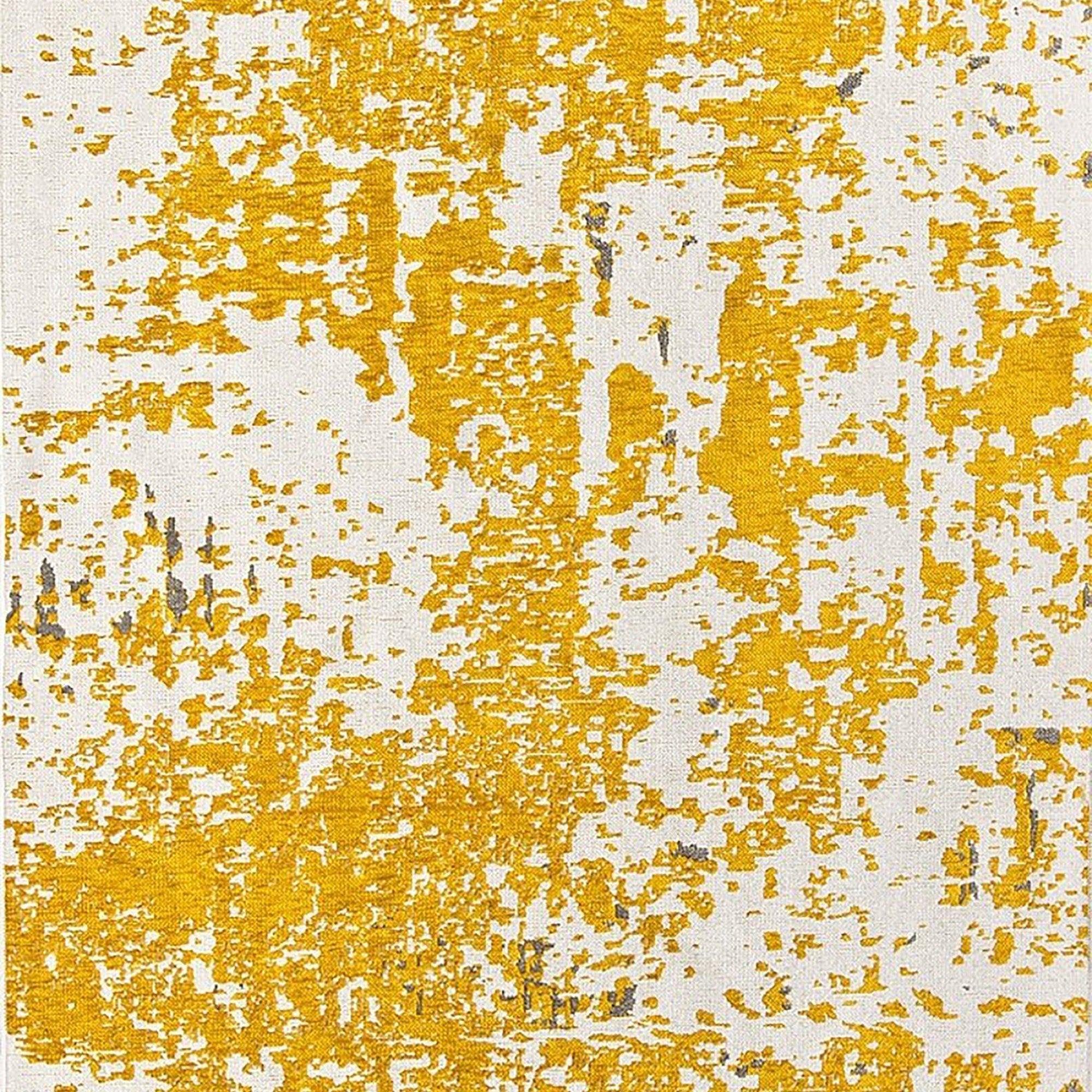 Maka Runner Abstract Kilim Gray Yellow Runner