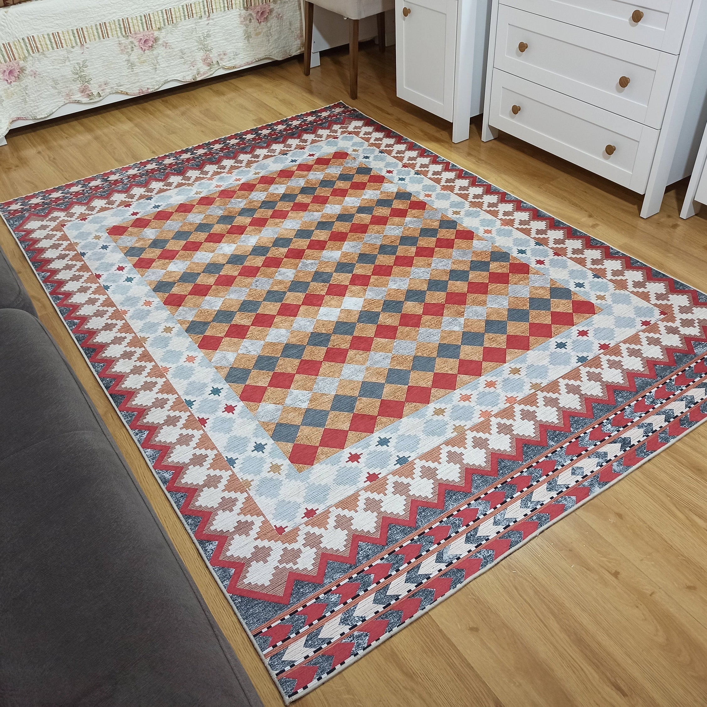 Manya Rug Kilim Flatweave Colorful Rug