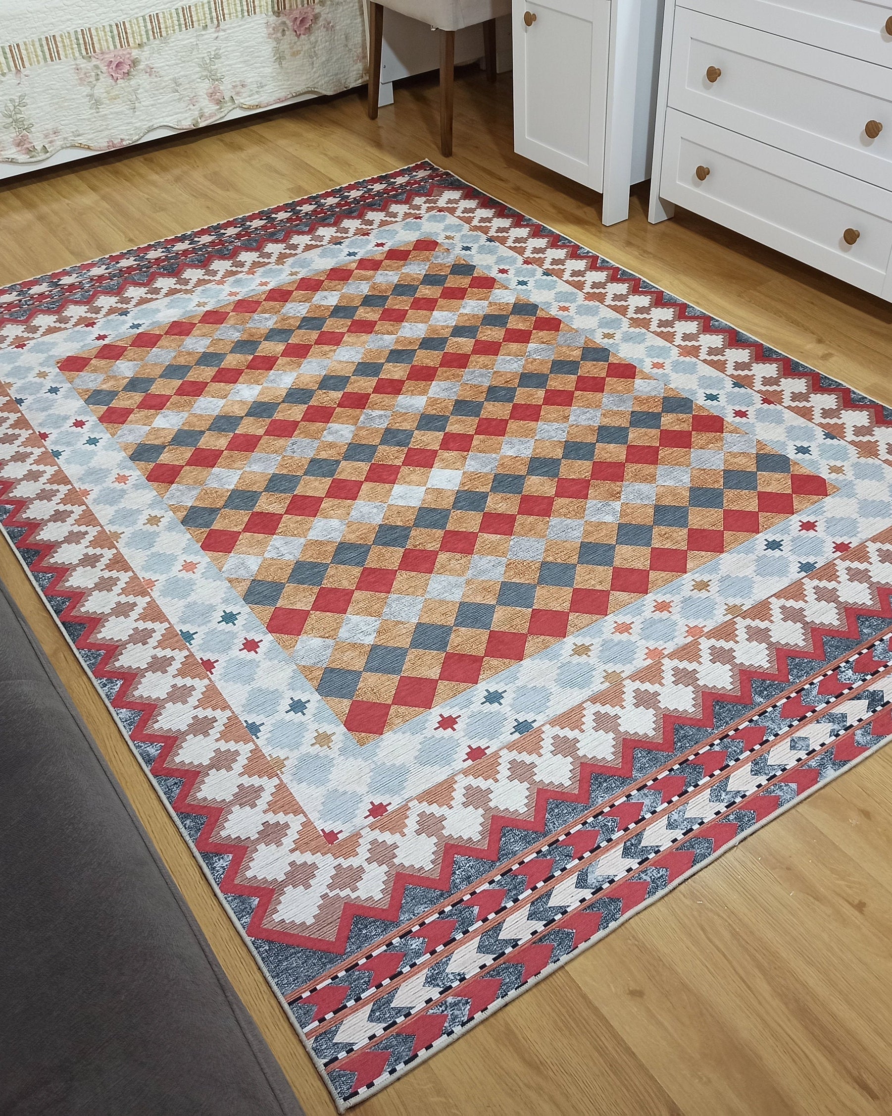 Manya Rug Kilim Flatweave Colorful Rug