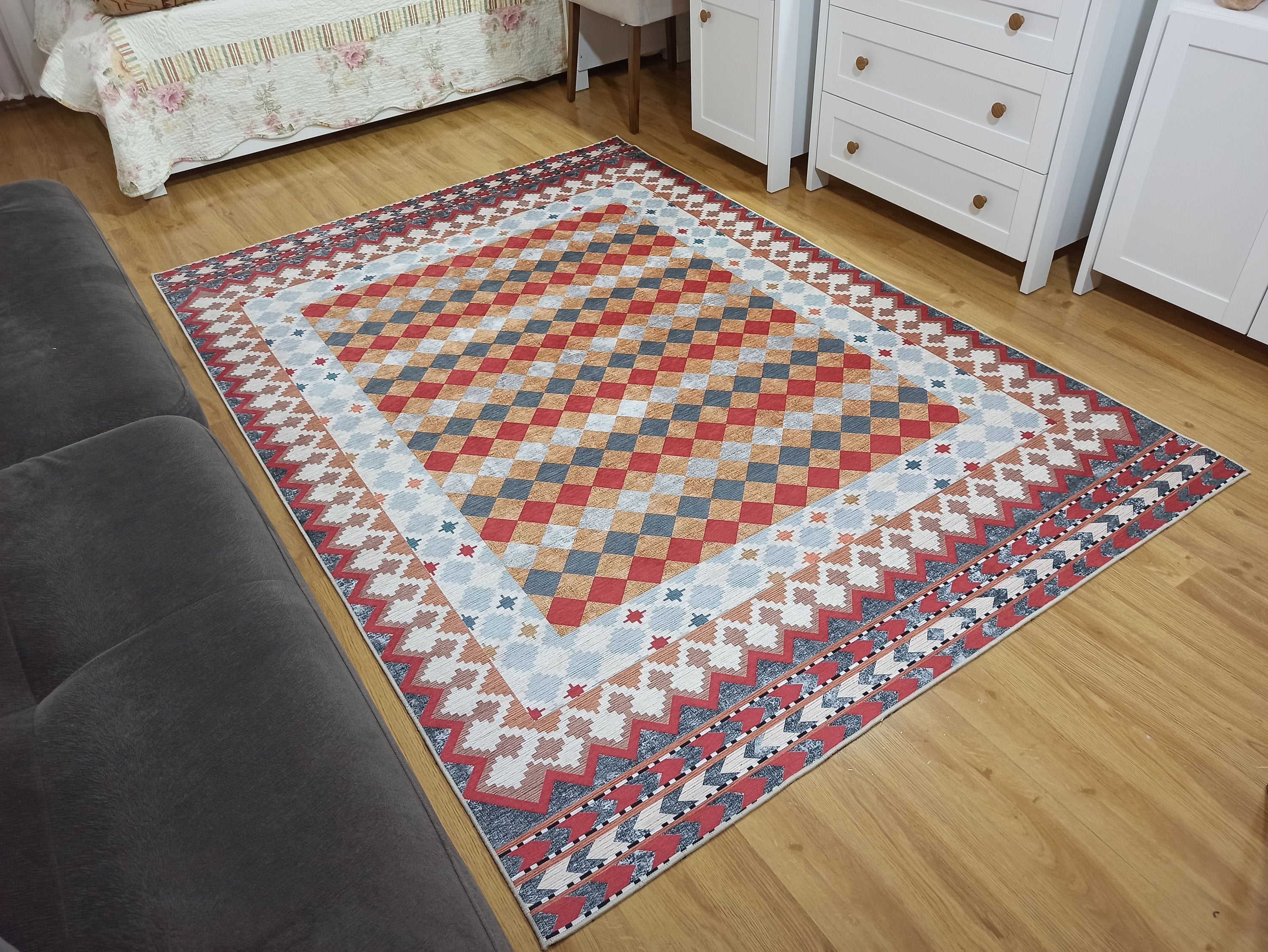 Manya Rug Kilim Flatweave Colorful Rug