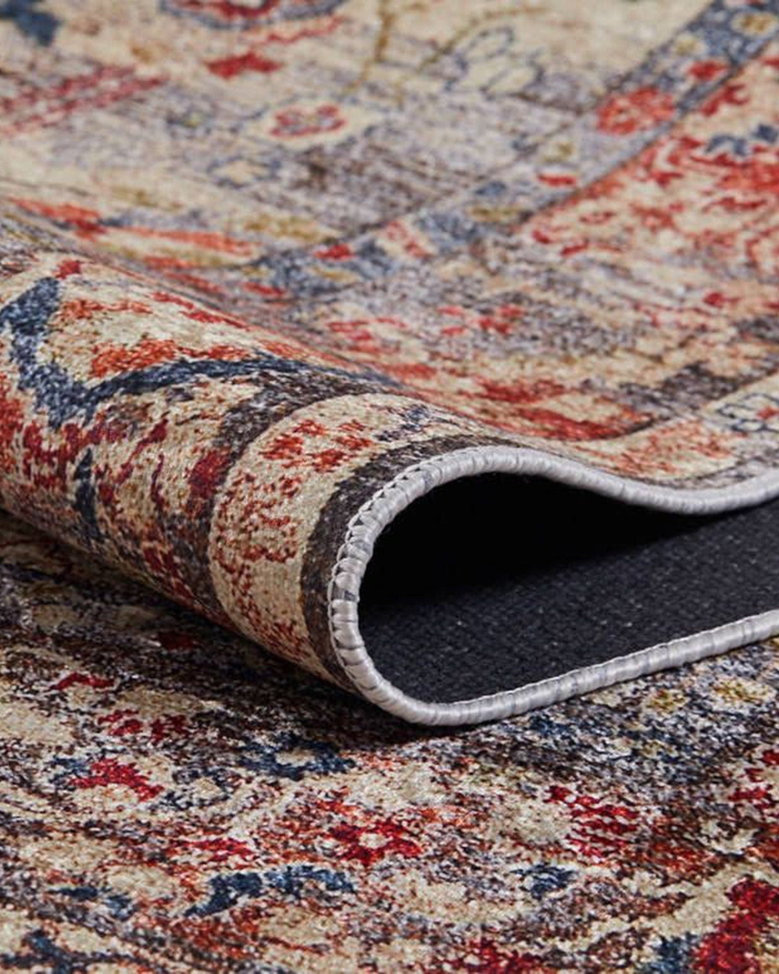 Marita Warm Turkish Oushak Beige Red Rug