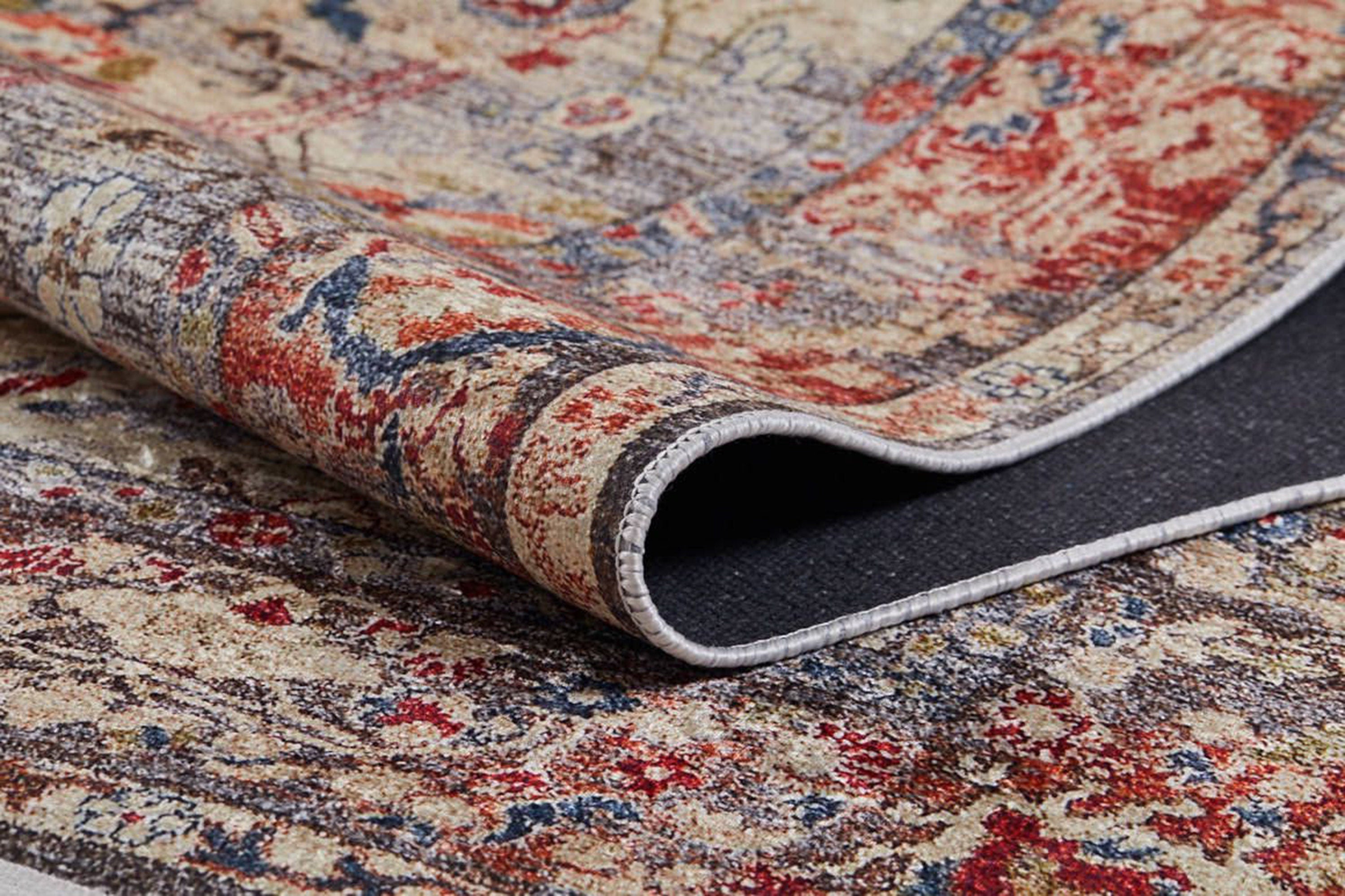 Marita Warm Turkish Oushak Beige Red Rug