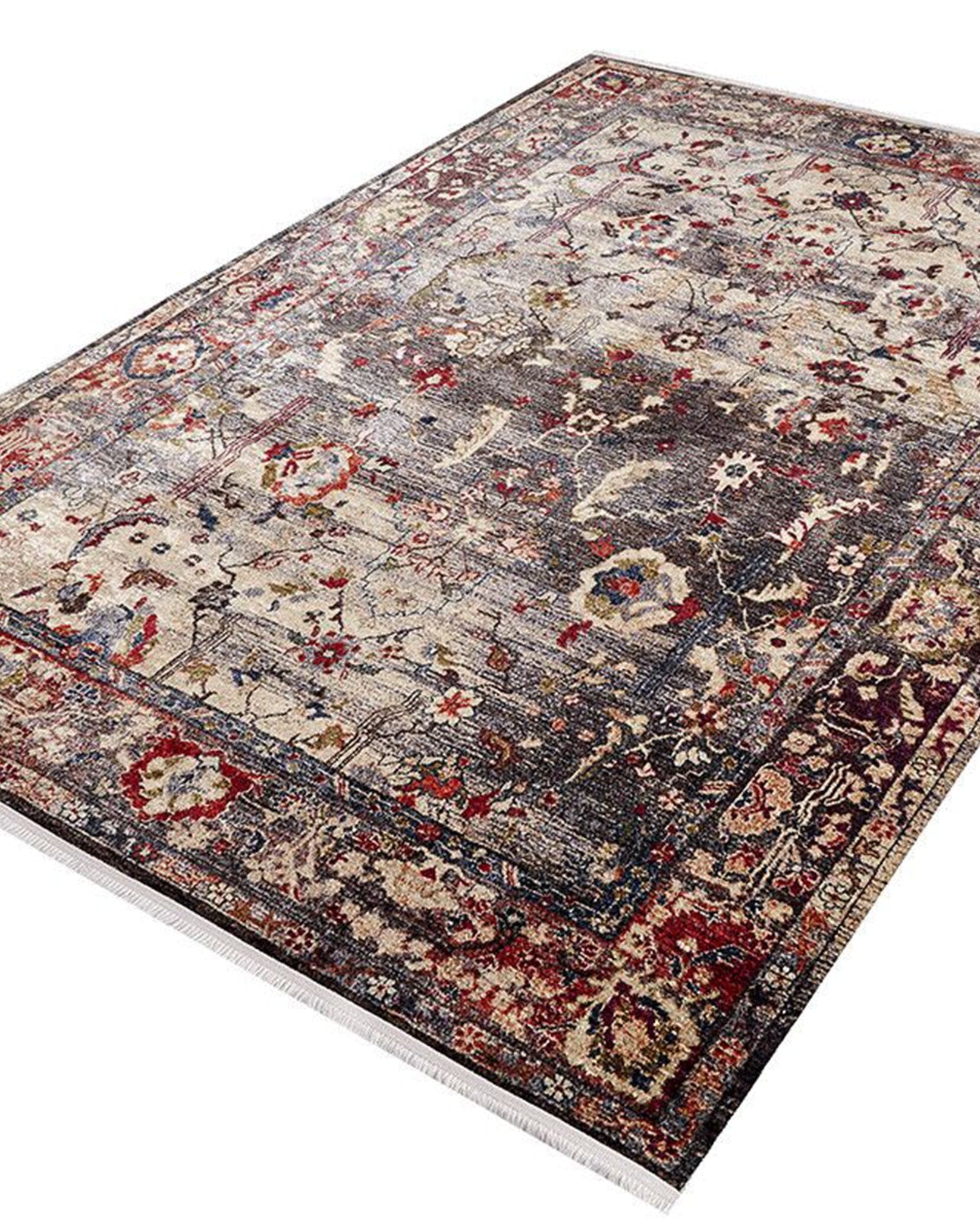 Marita Warm Turkish Oushak Beige Red Rug