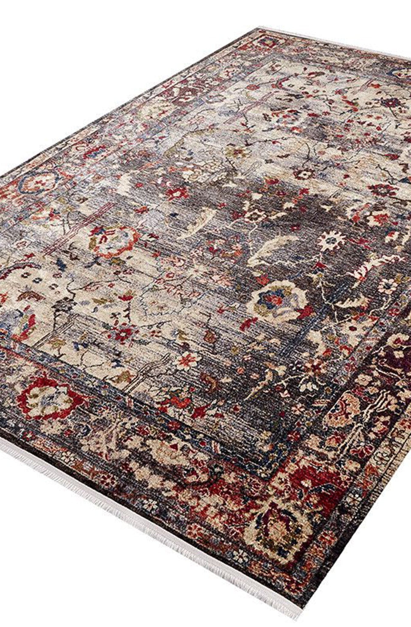 Marita Warm Turkish Oushak Beige Red Rug