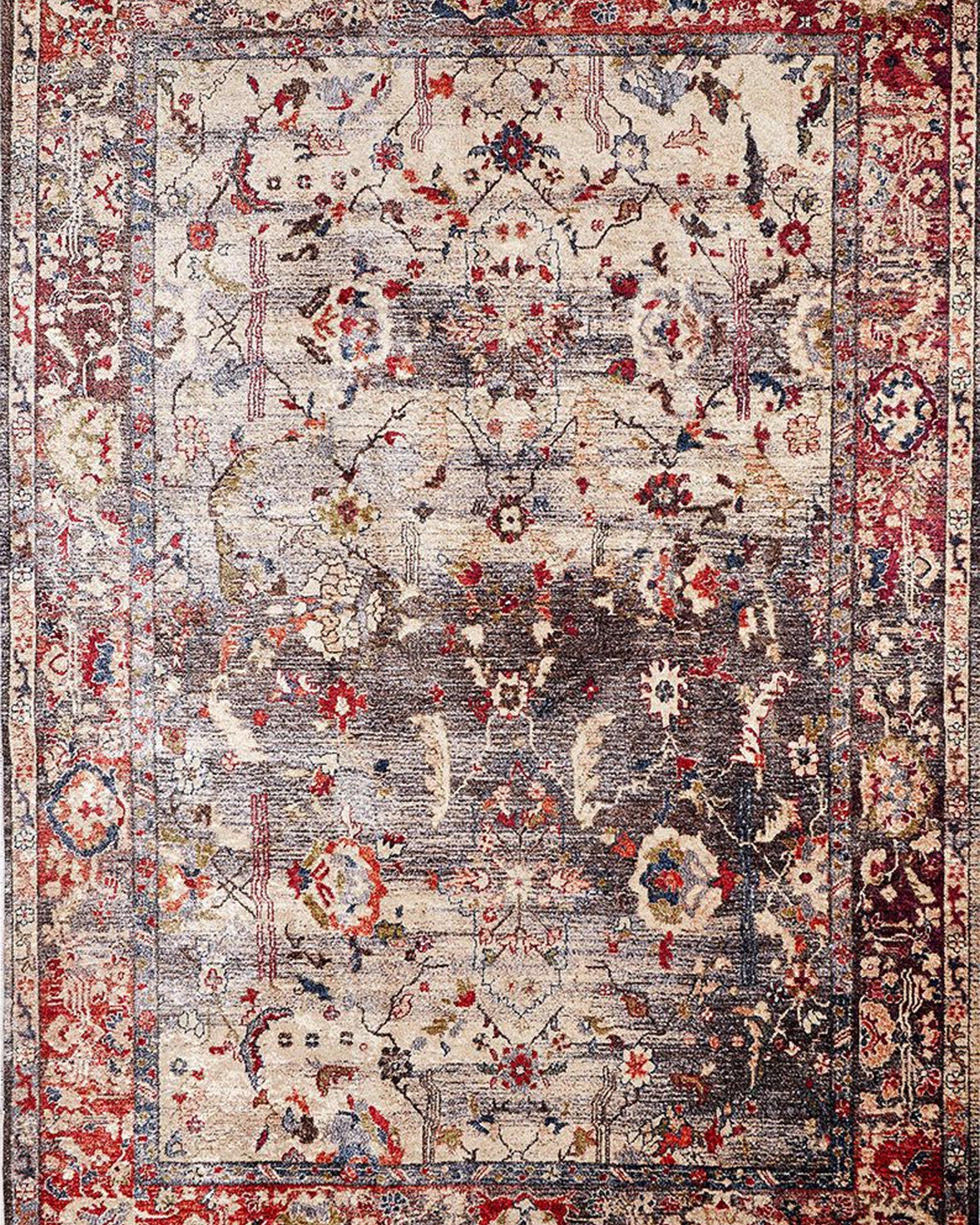 Marita Warm Turkish Oushak Beige Red Rug