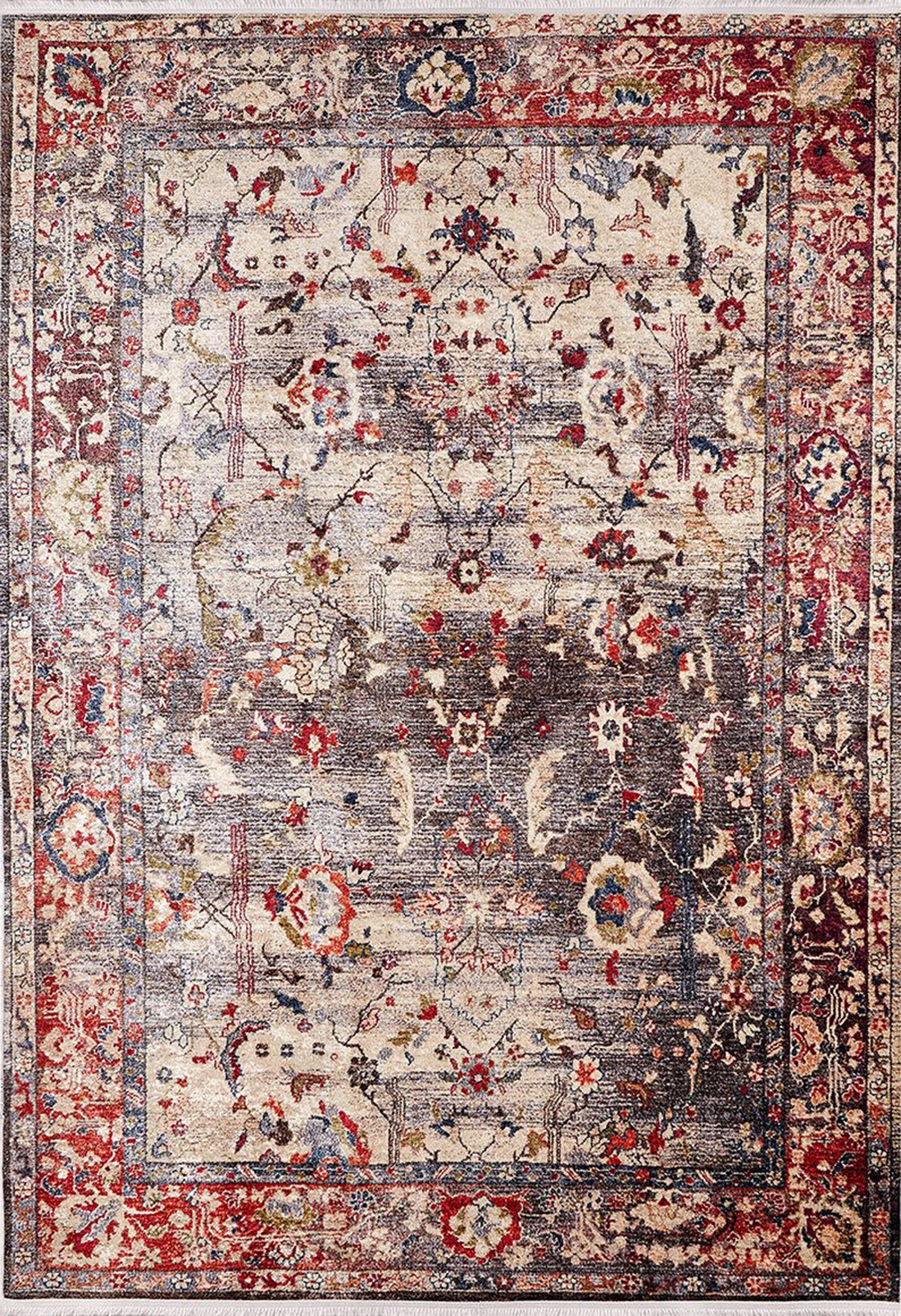Marita Warm Turkish Oushak Beige Red Rug