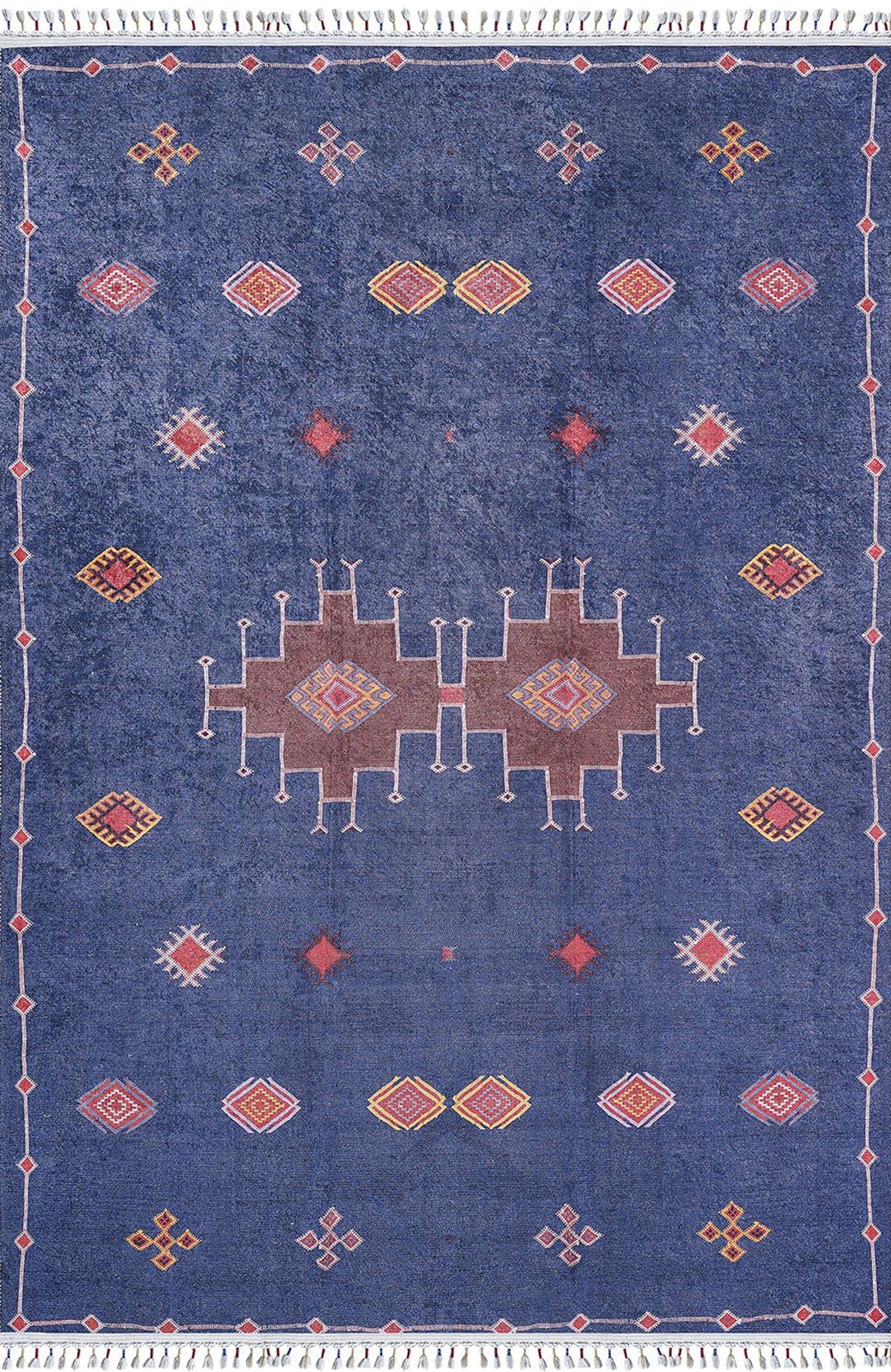 Marta Turkish Navy Blue Kilim Rug