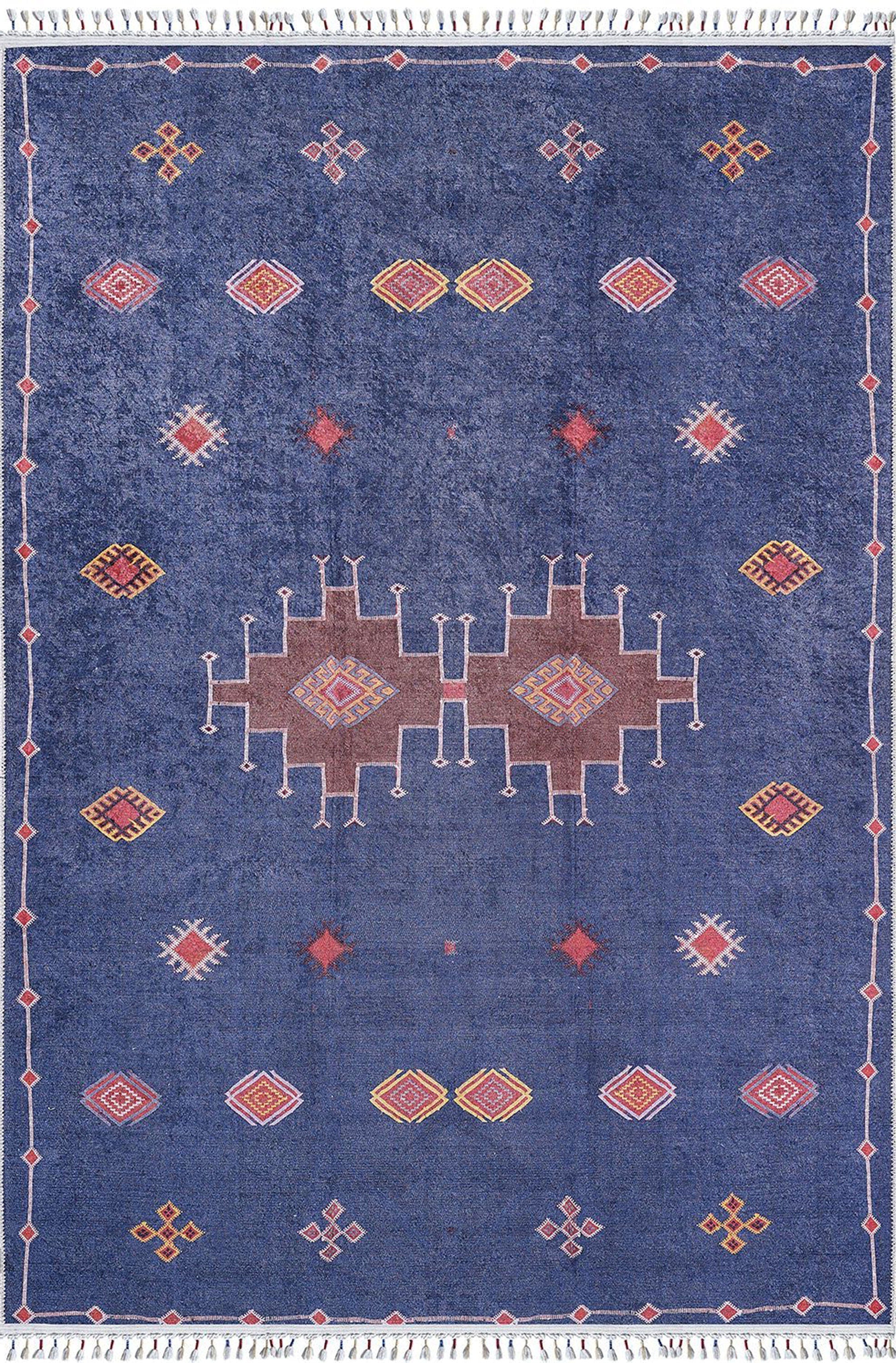 Marta Turkish Navy Blue Kilim Rug
