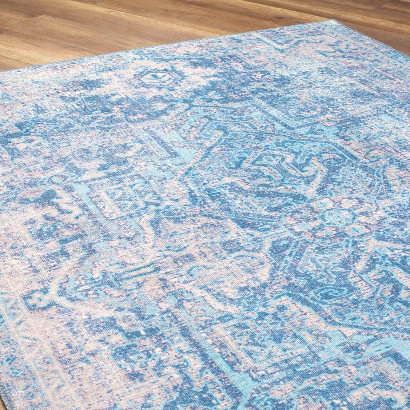 Mavera Blue & Faded Turquoise Persian Rug