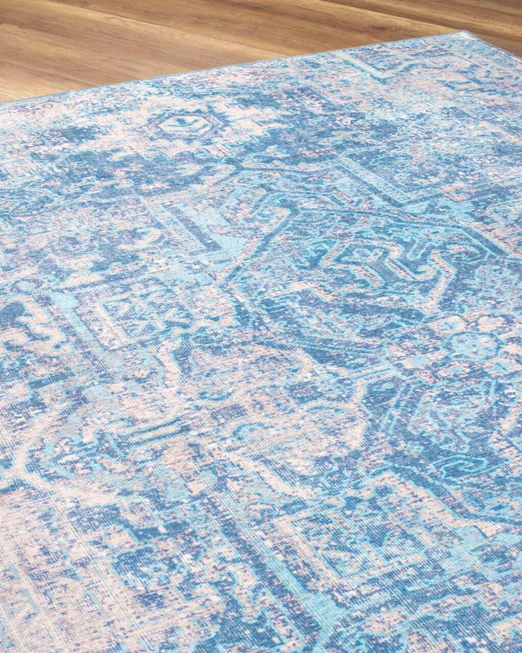 Mavera Blue & Faded Turquoise Persian Rug