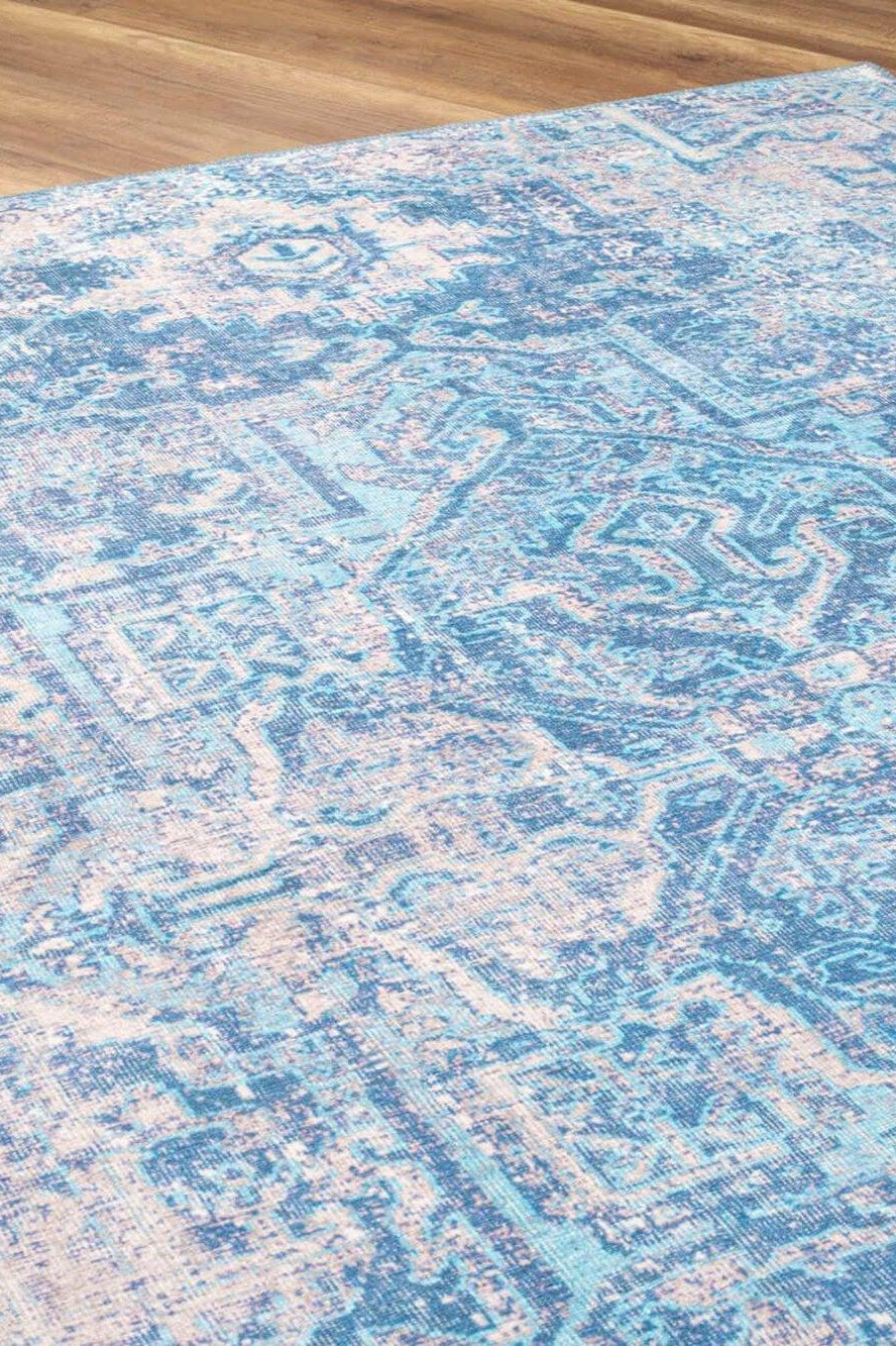 Mavera Blue & Faded Turquoise Persian Rug