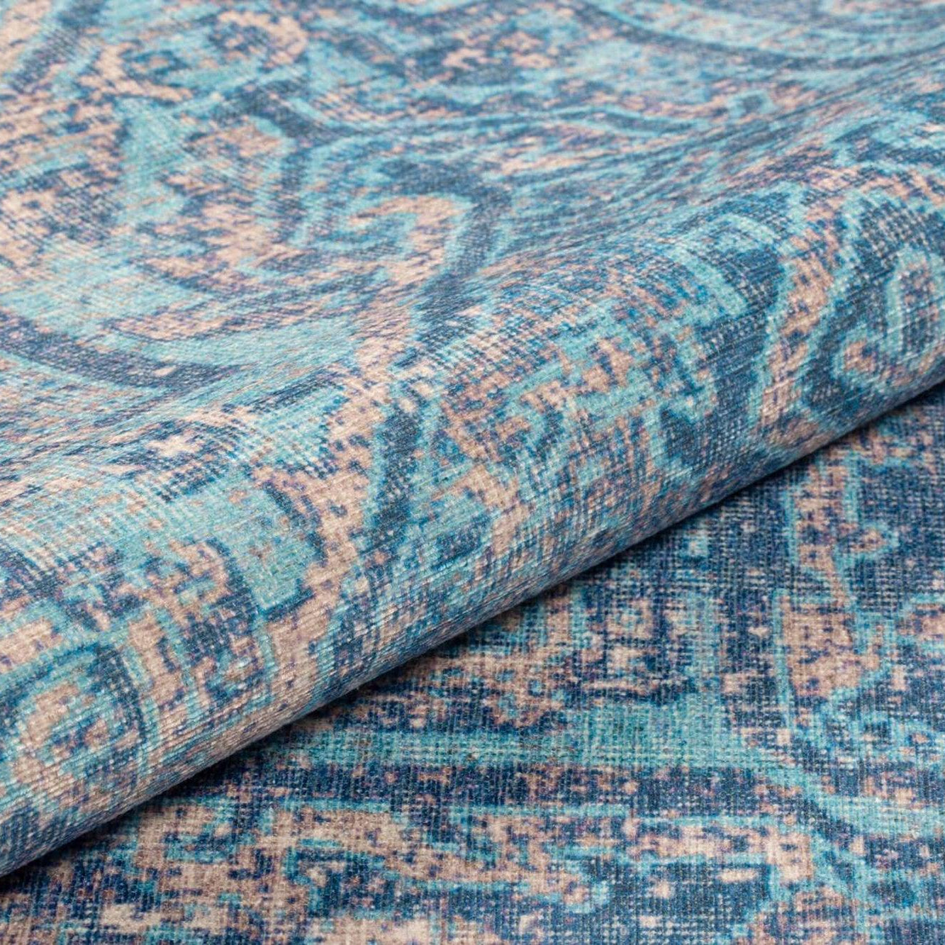 Mavera Blue & Faded Turquoise Persian Rug