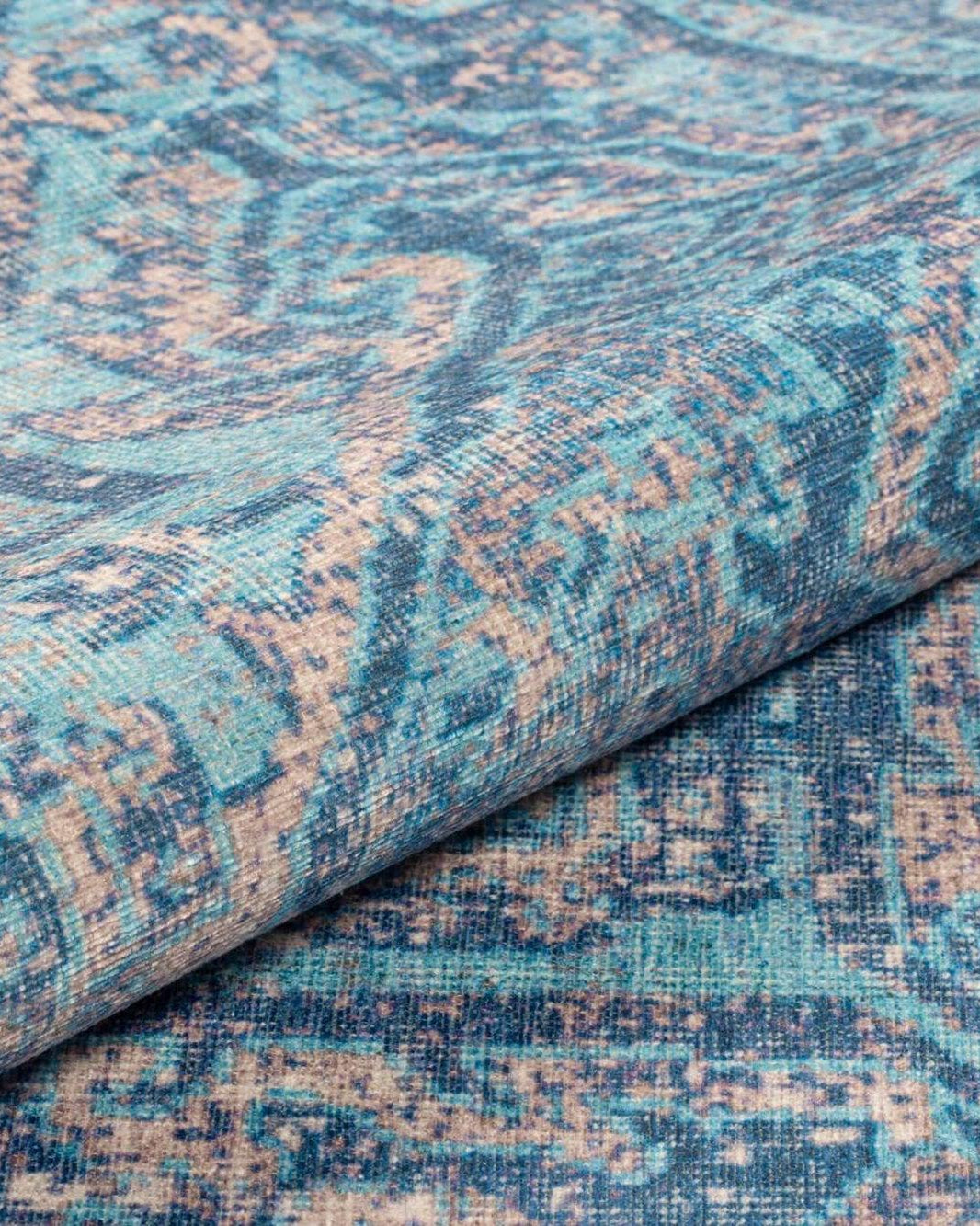 Mavera Blue & Faded Turquoise Persian Rug