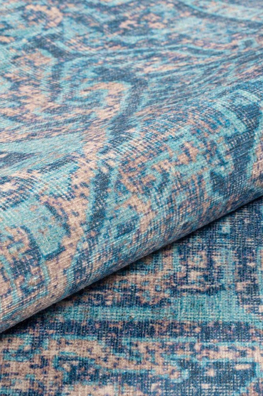 Mavera Blue & Faded Turquoise Persian Rug