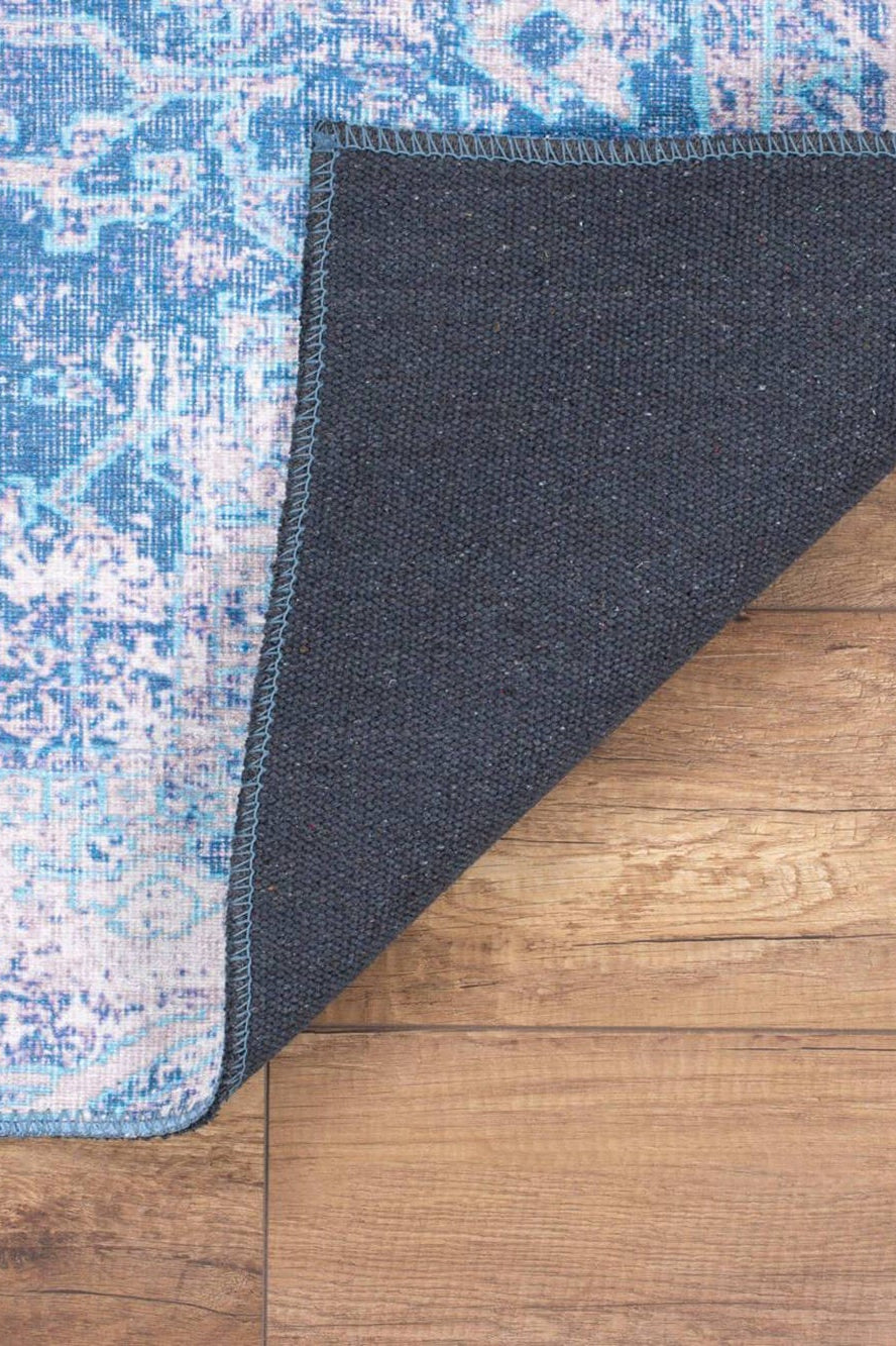 Mavera Blue & Faded Turquoise Persian Rug