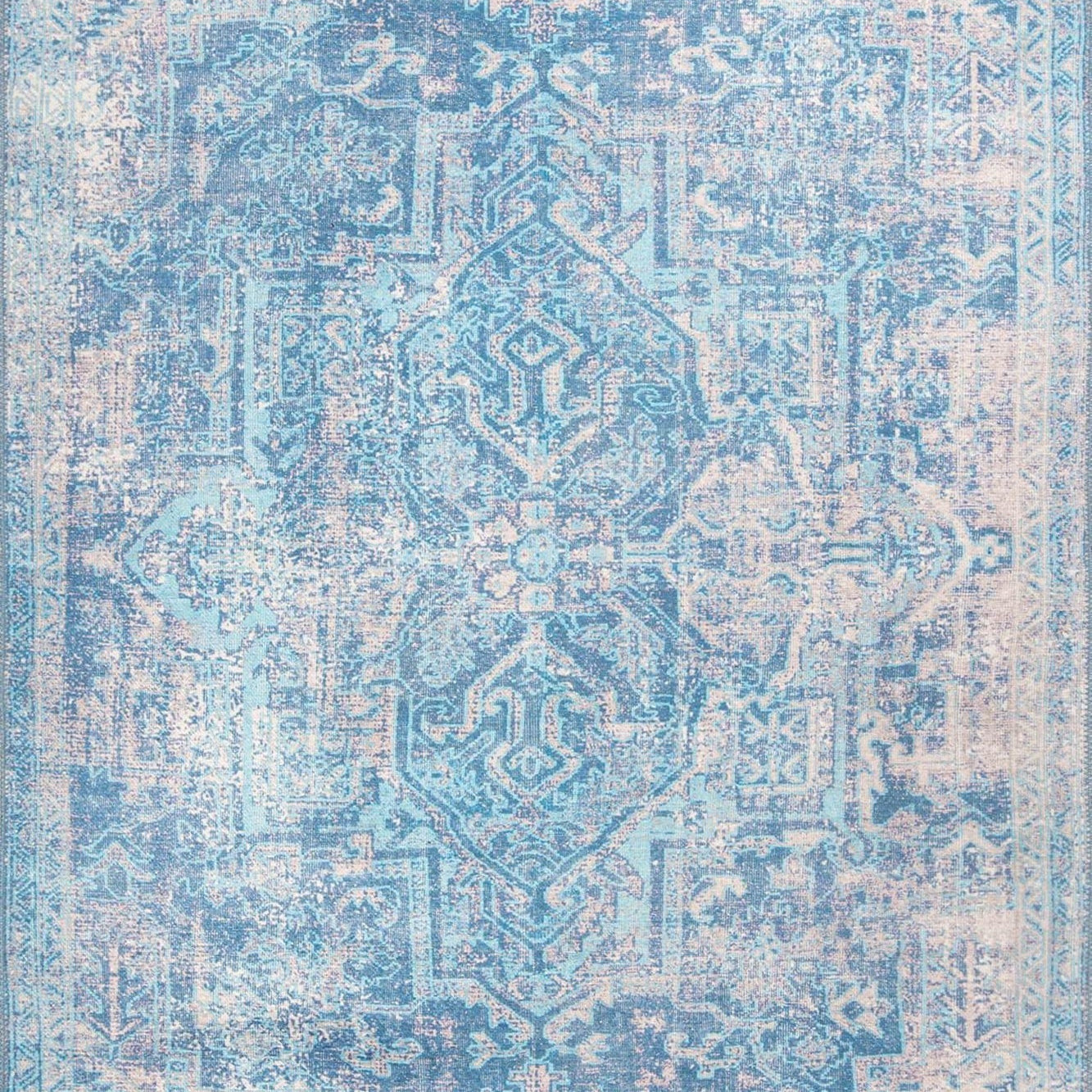 Mavera Blue & Faded Turquoise Persian Rug