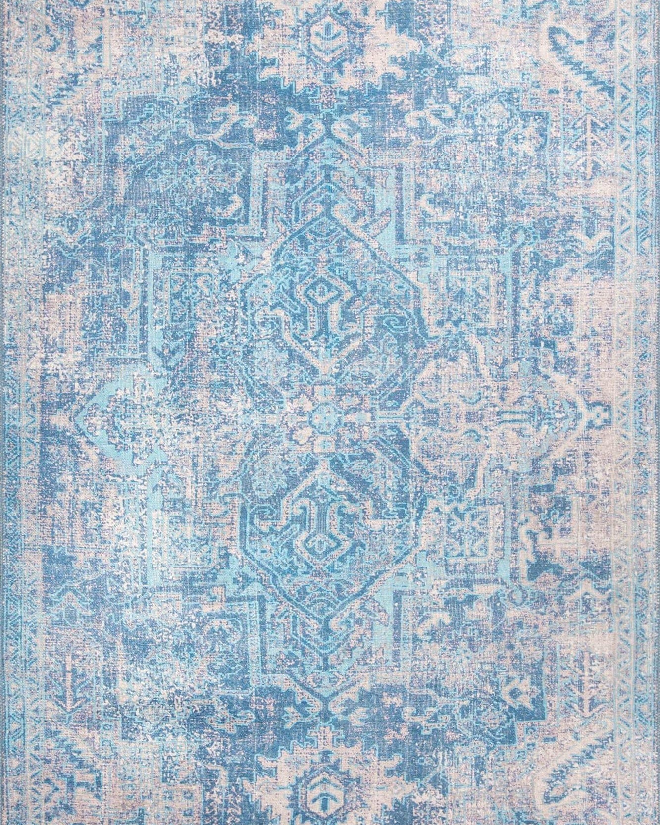 Mavera Blue & Faded Turquoise Persian Rug