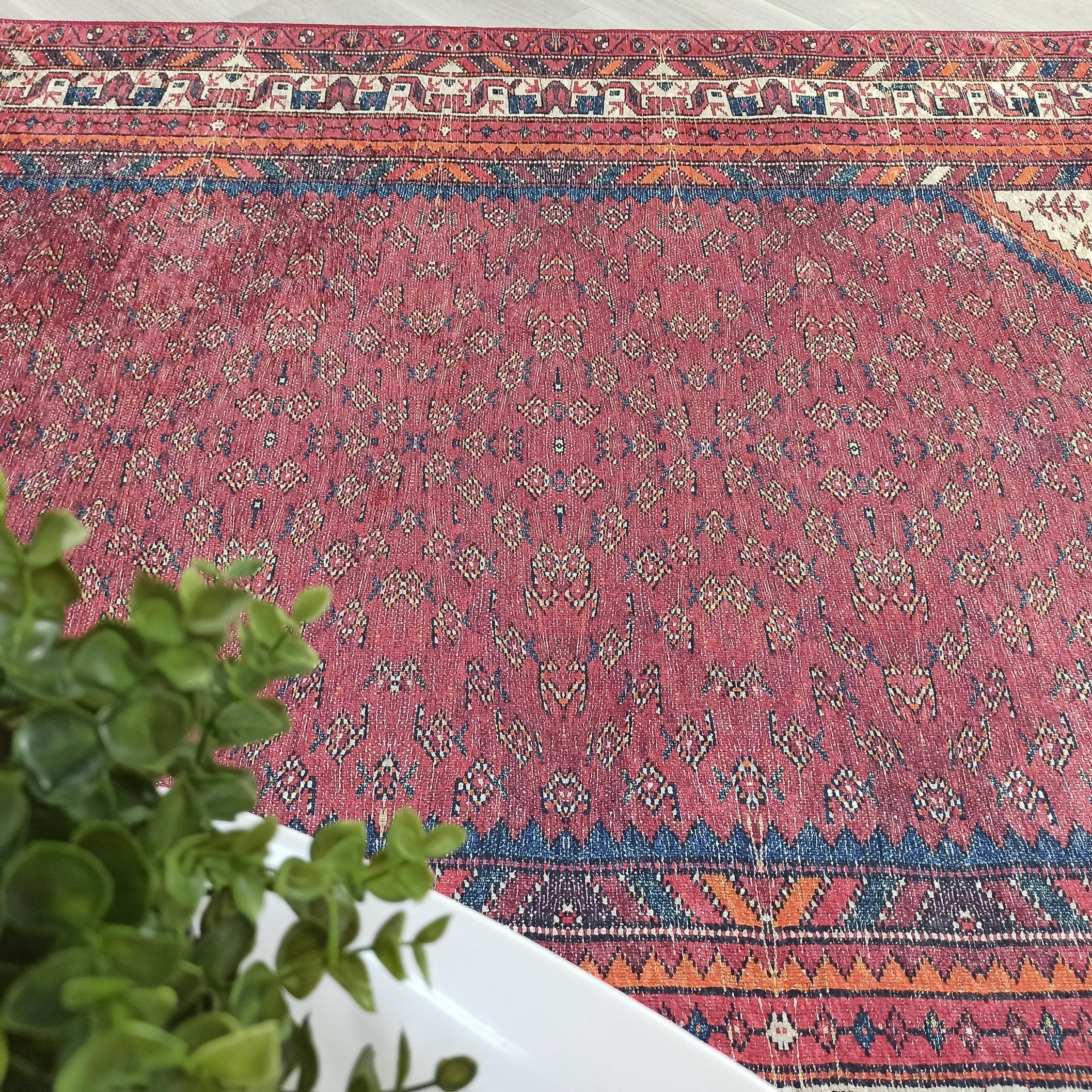 Mayda Turkish Faded Red Rug