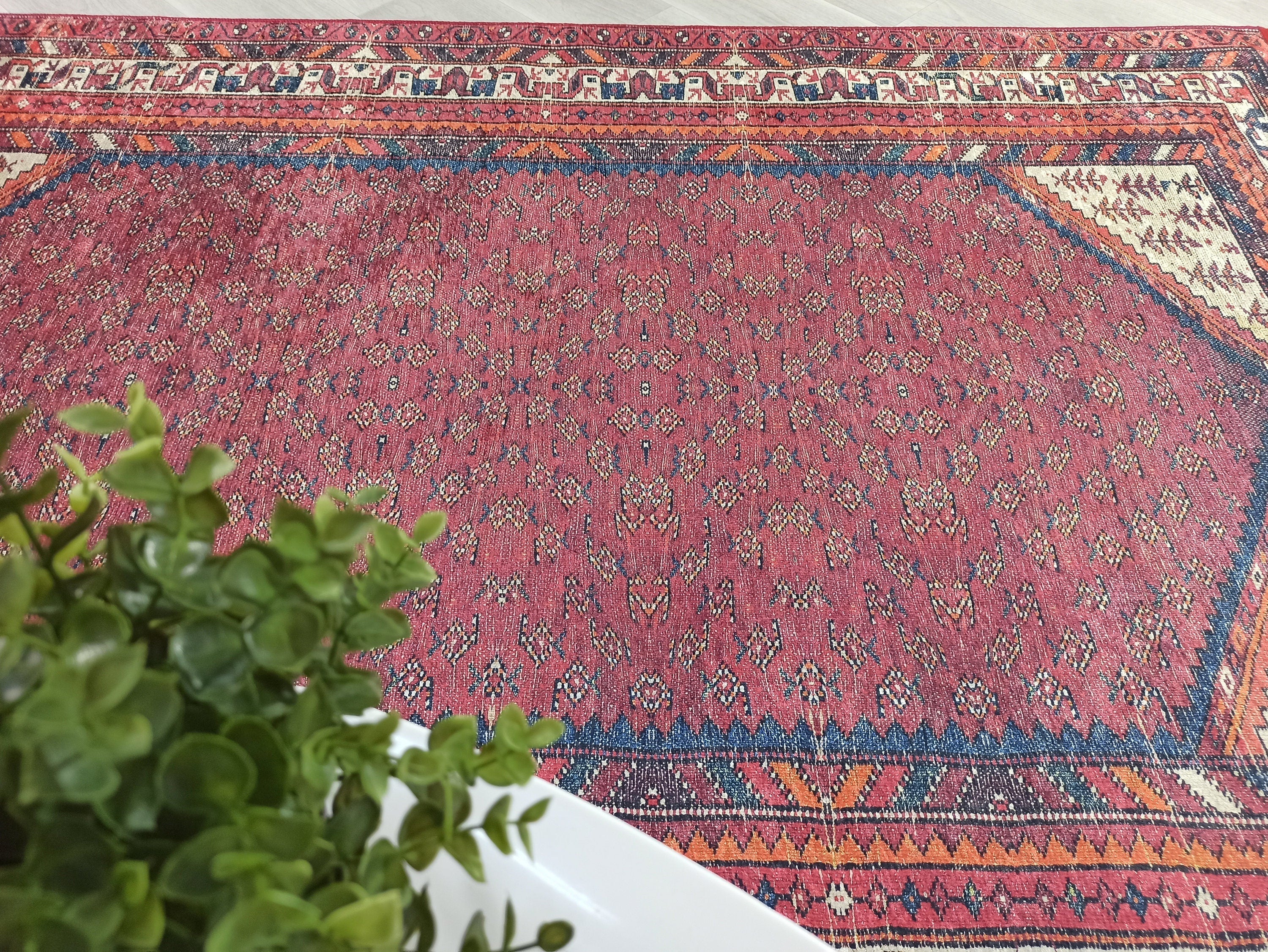 Mayda Turkish Faded Red Rug