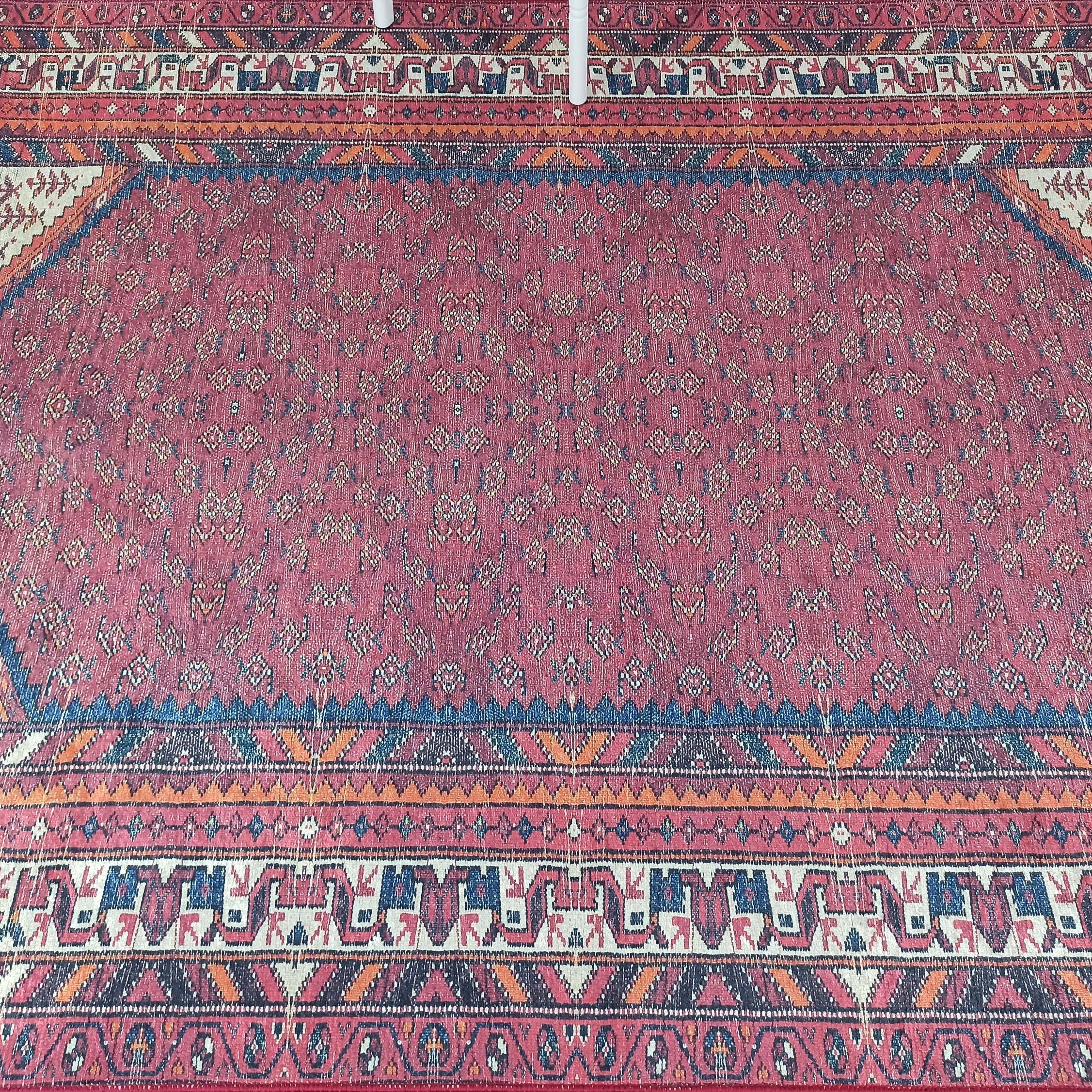 Mayda Turkish Faded Red Rug