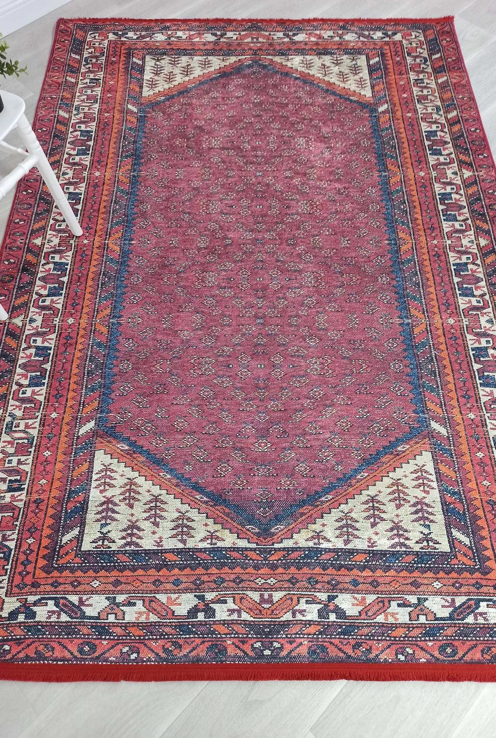 Mayda Turkish Faded Red Rug