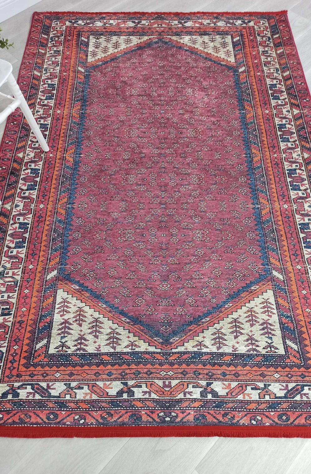 Mayda Turkish Faded Red Rug