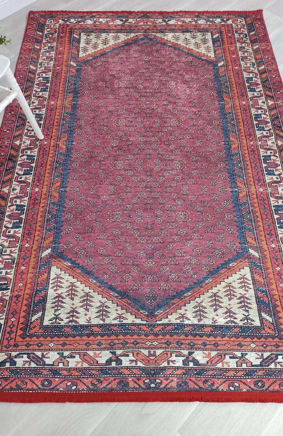 Mayda Turkish Faded Red Rug