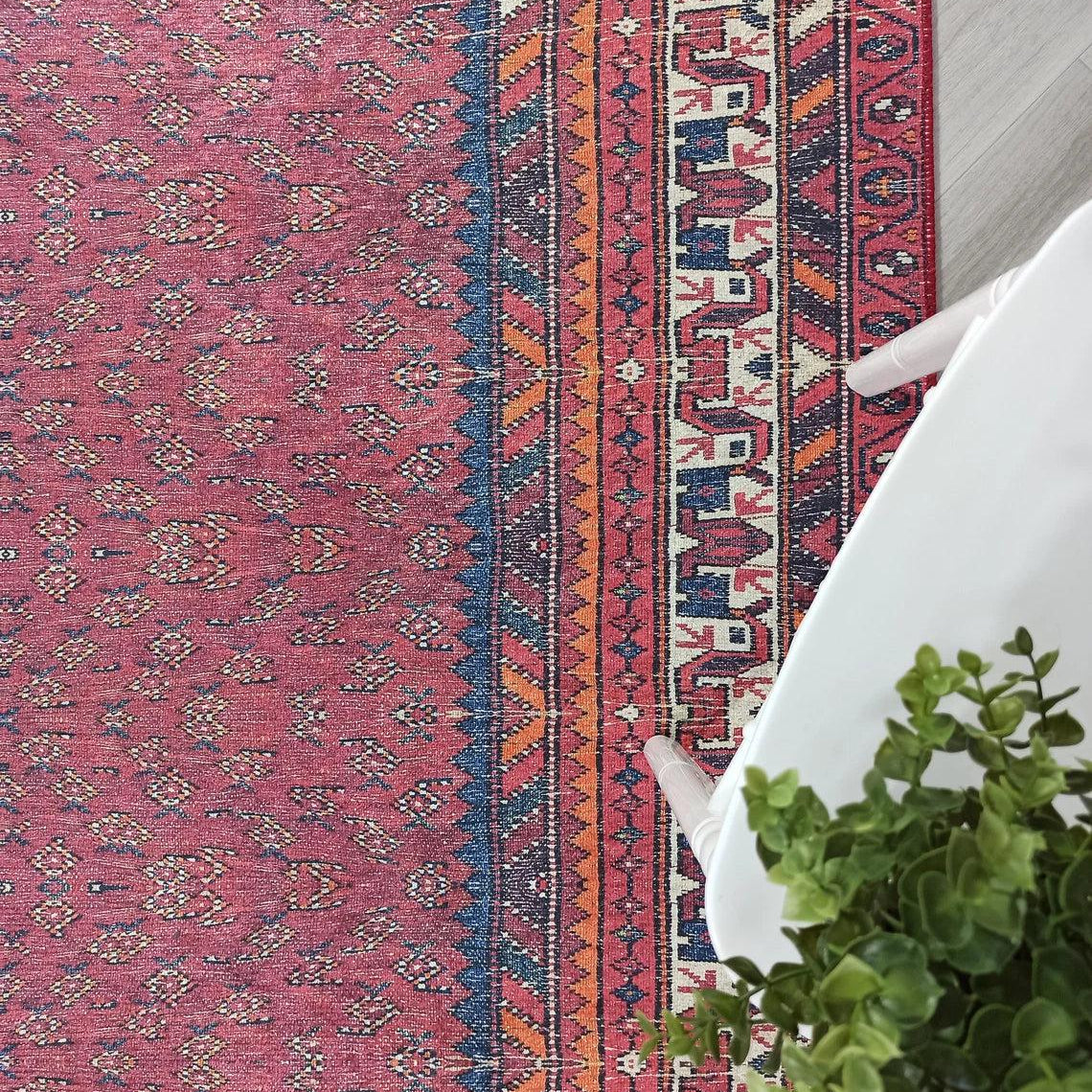 Mayda Turkish Faded Red Rug