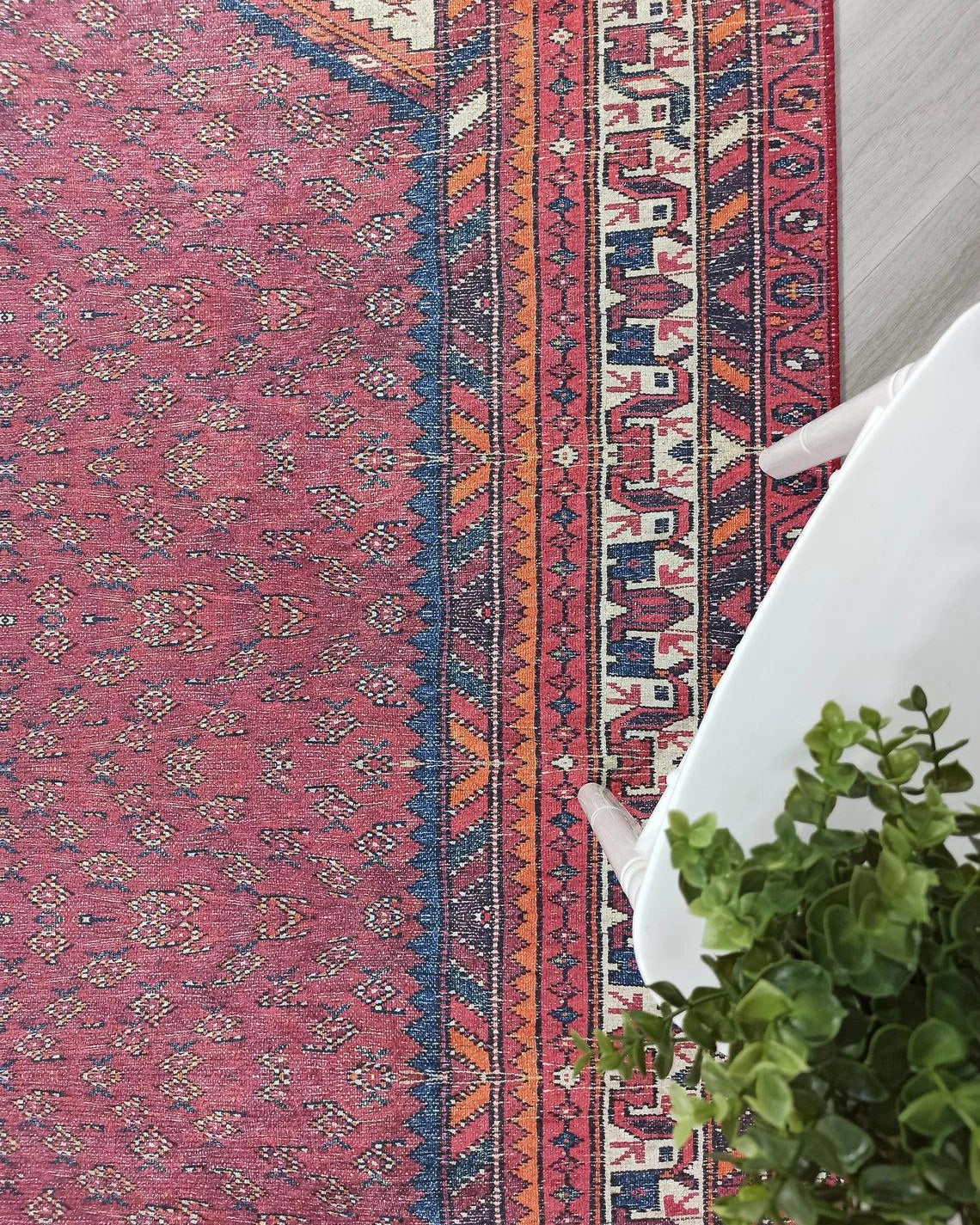 Mayda Turkish Faded Red Rug